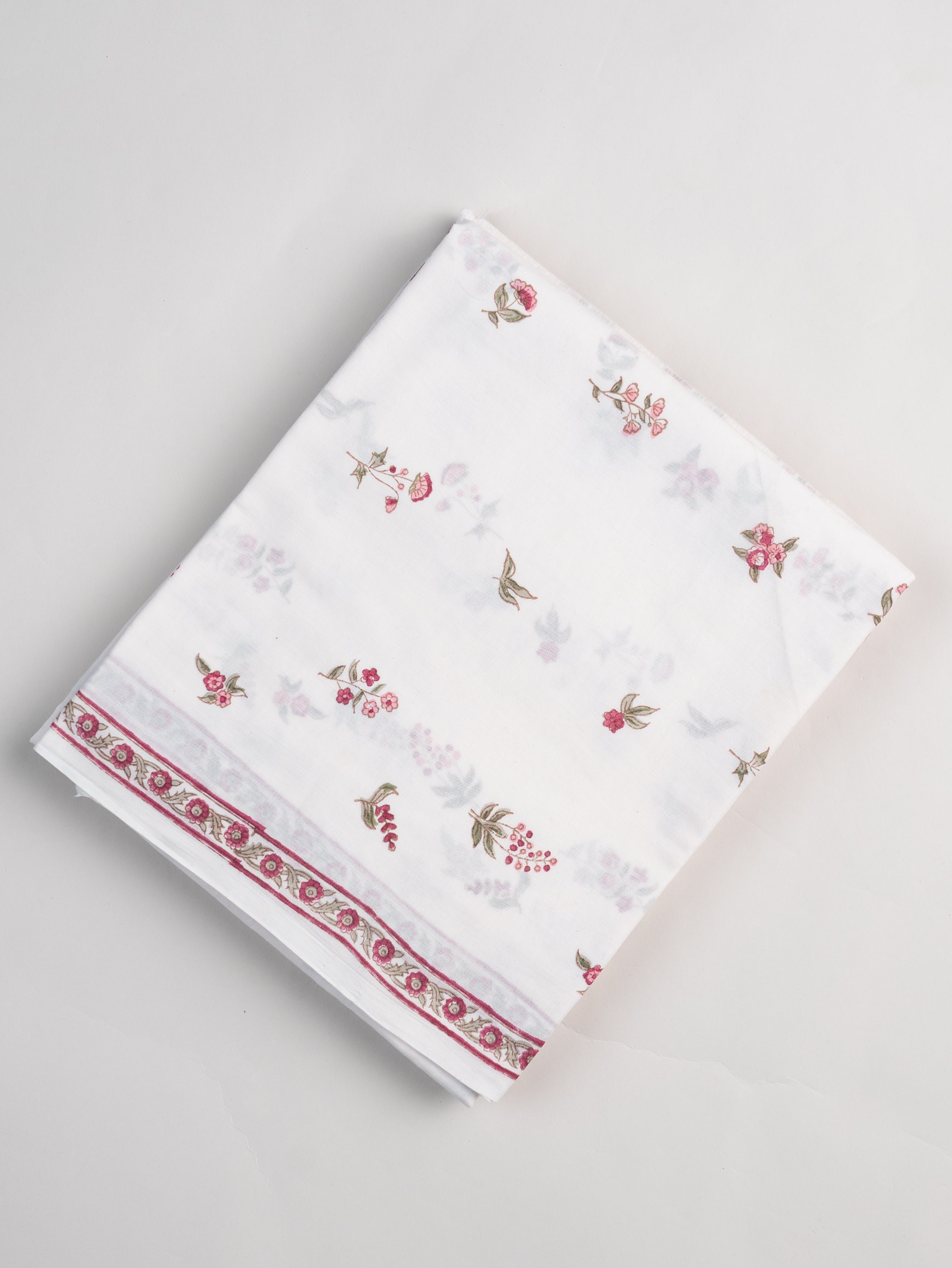 Harshitha Cotton Block Printed Unstitched Suit Set - 3 Piece