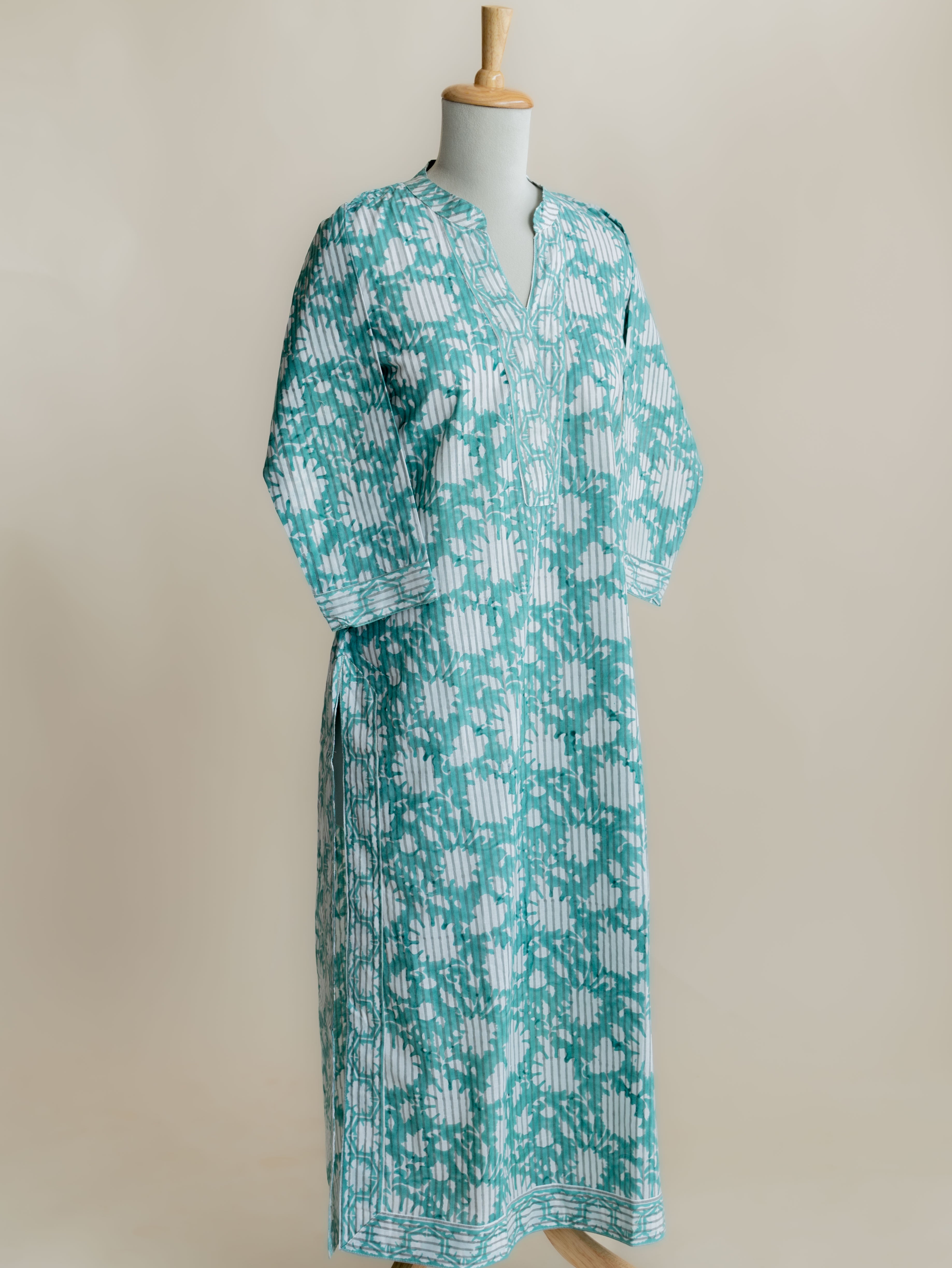 Ektha Cotton Block Printed Straight Kurta