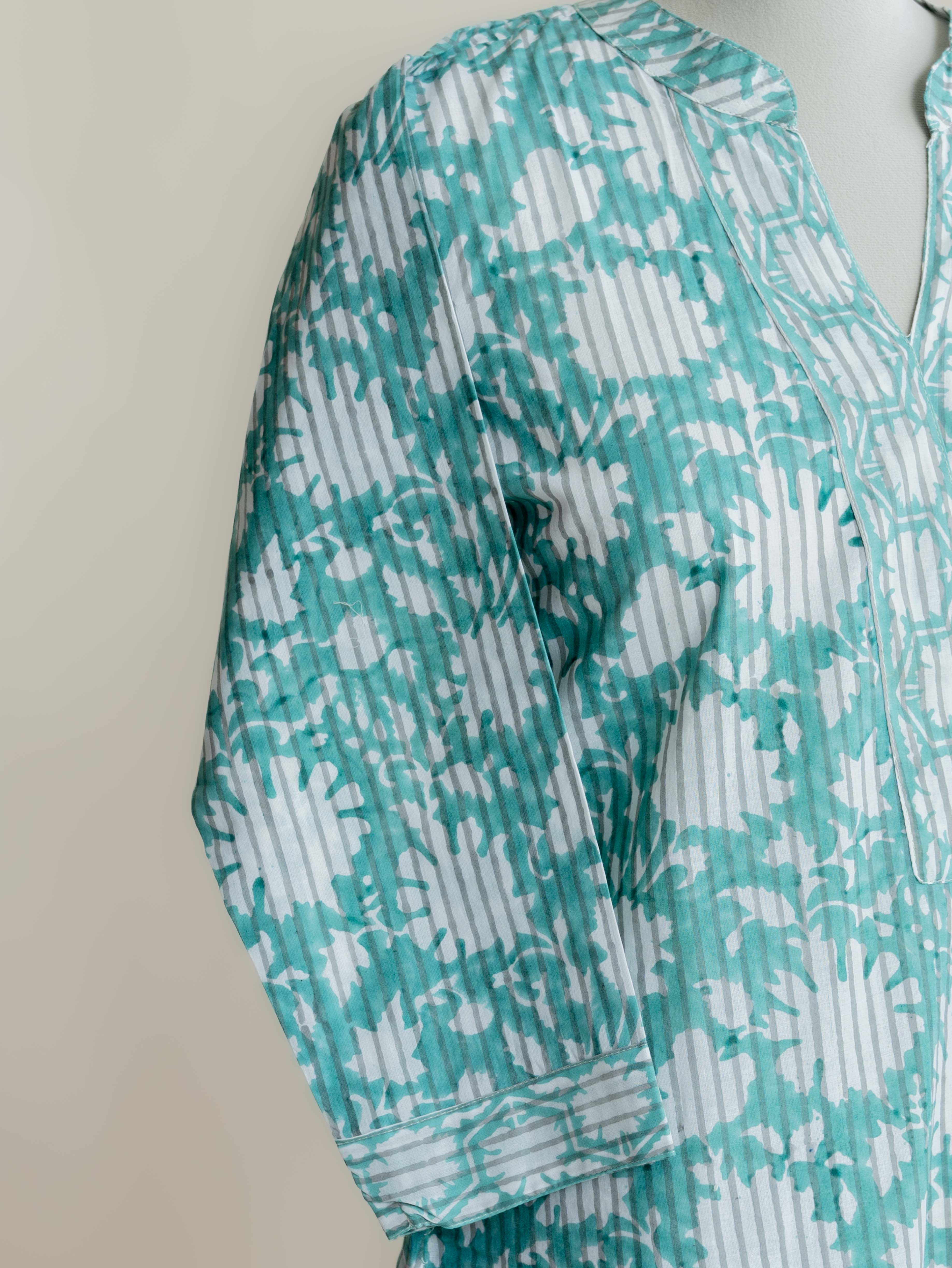 Ektha Cotton Block Printed Straight Kurta