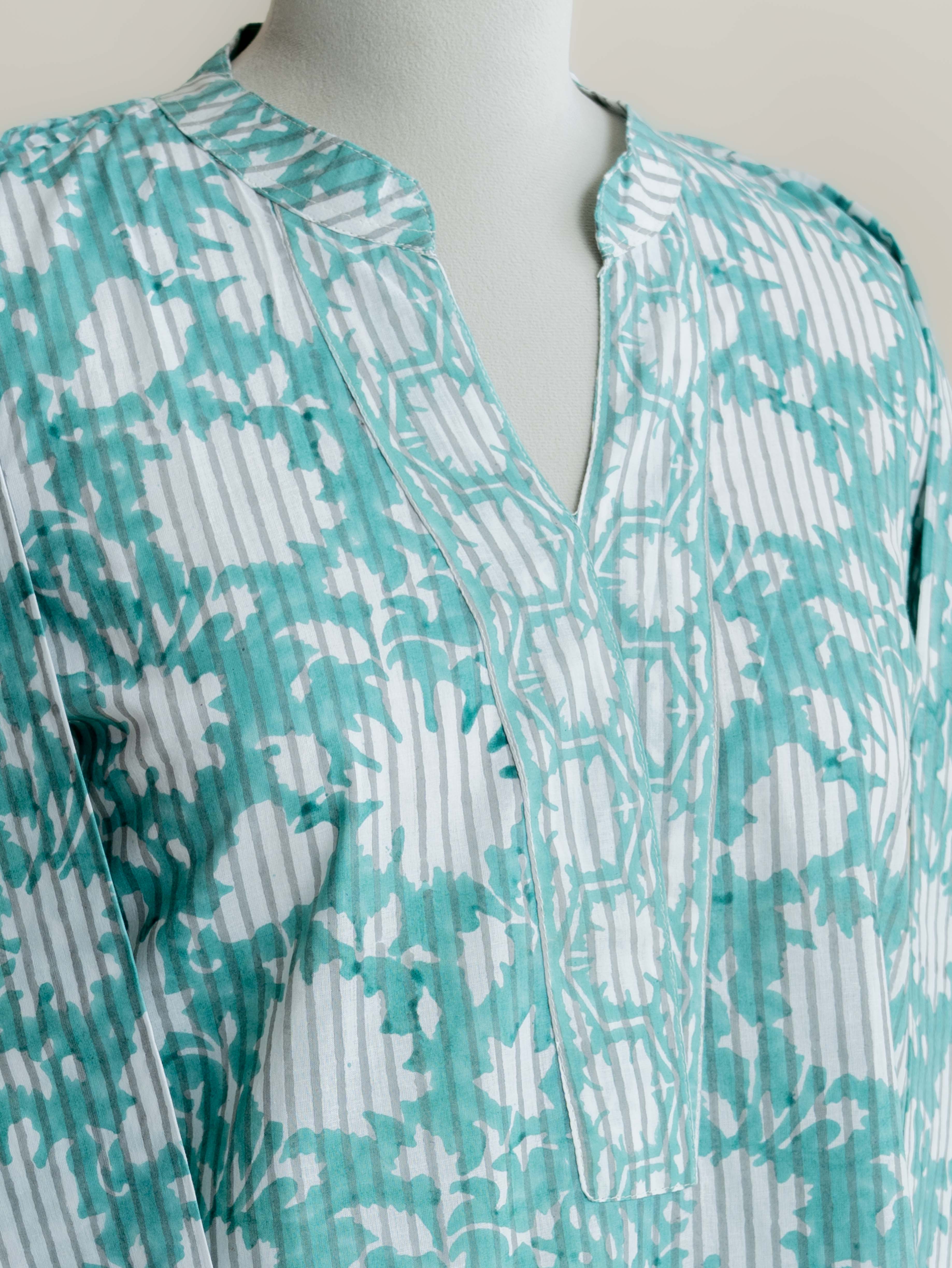 Ektha Cotton Block Printed Straight Kurta