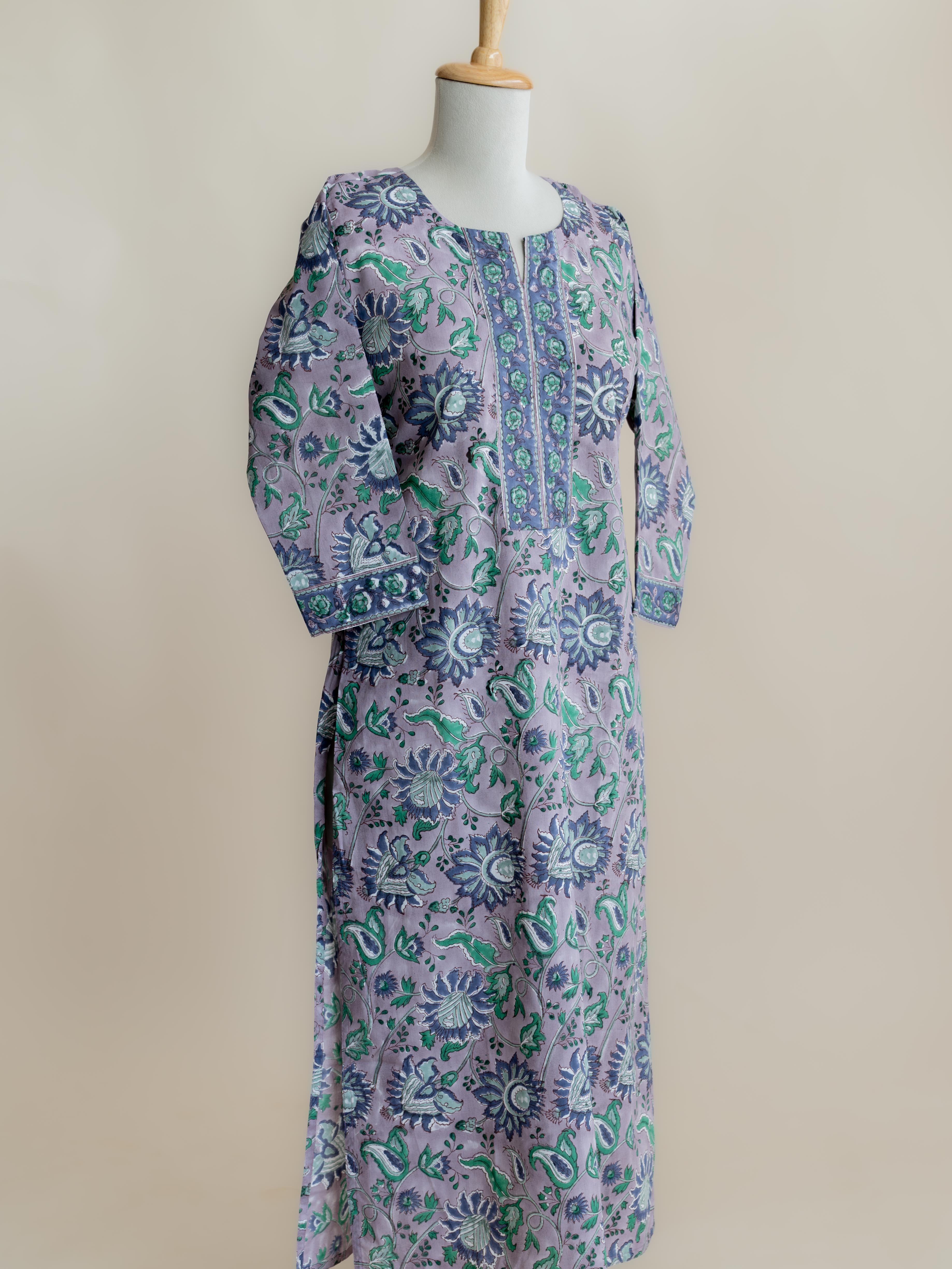 Hetal Cotton Block Printed Straight Kurta