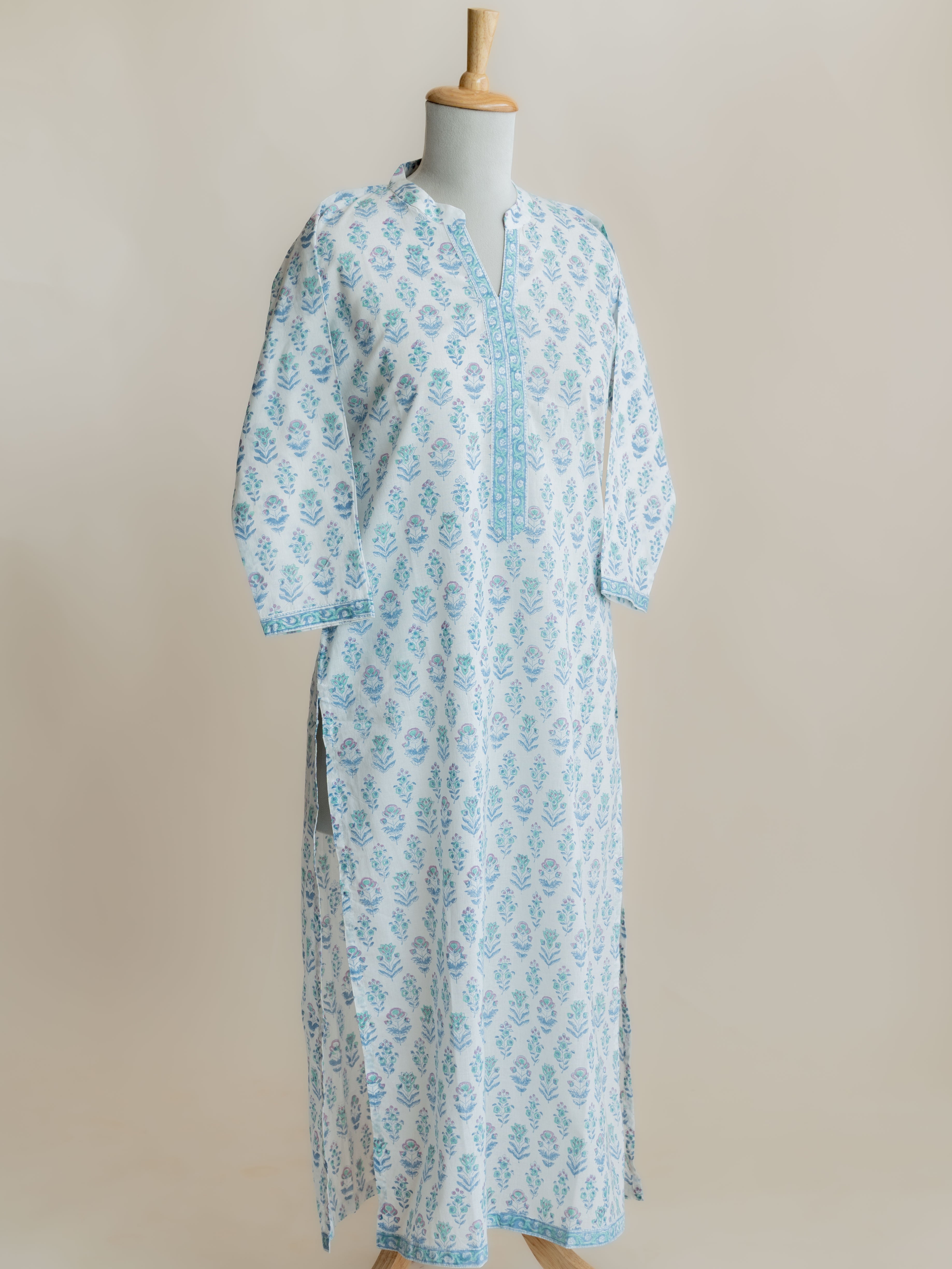 Sheryl Cotton Block Printed Straight Kurta