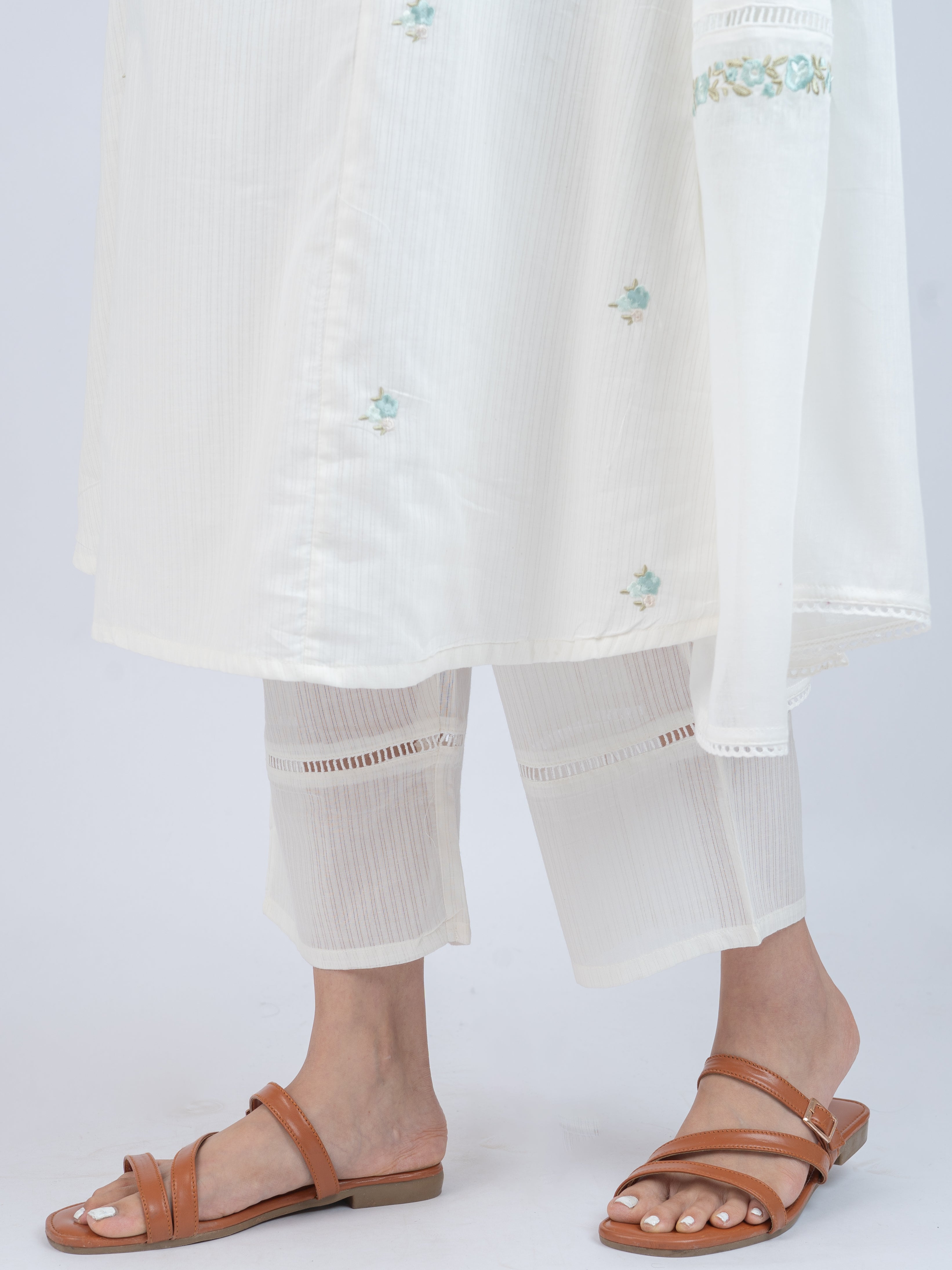 Apoorva Cotton Embroidered A-Line Suit Set