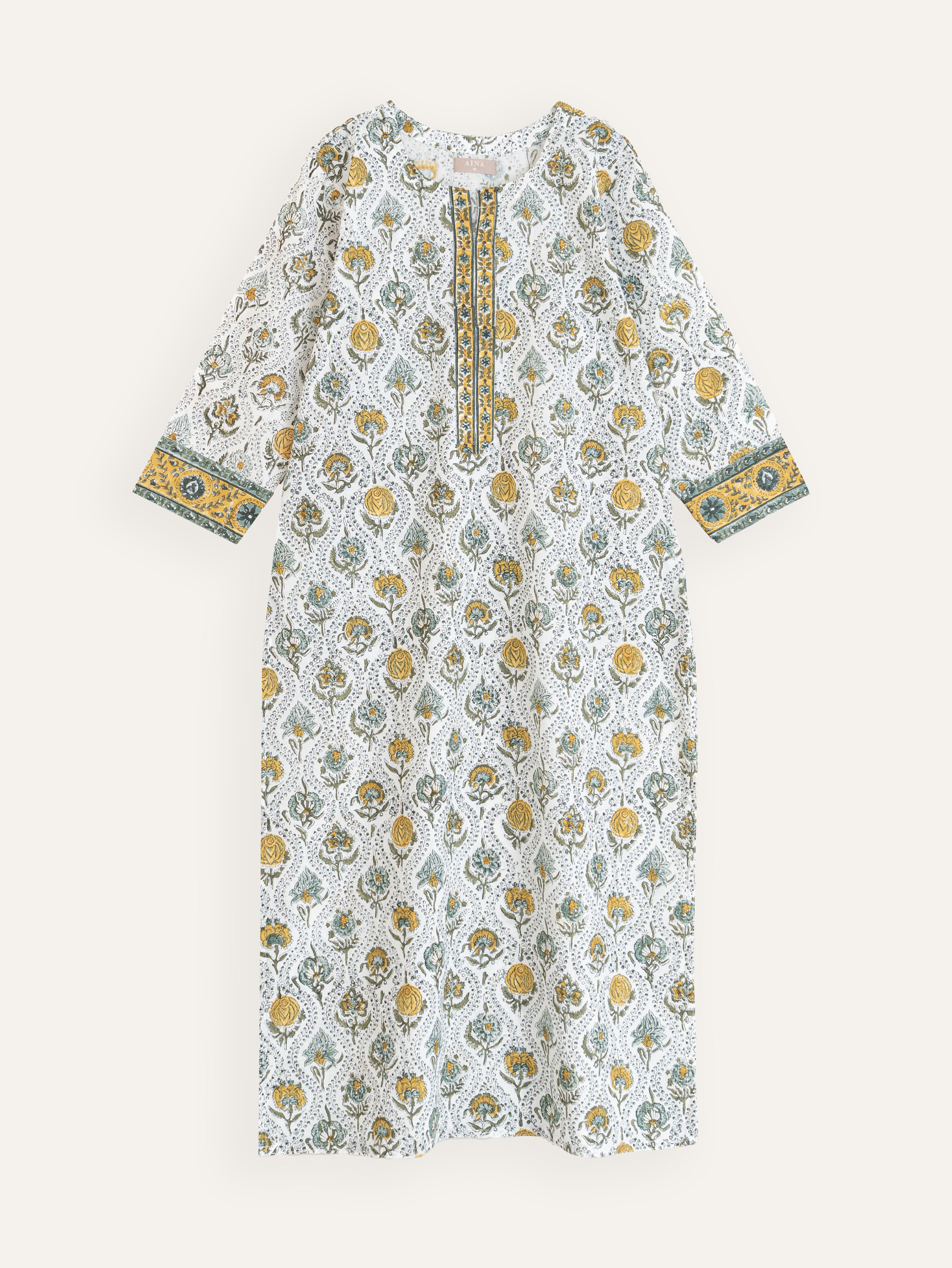 Ananta Cotton Block Printed Straight Kurta