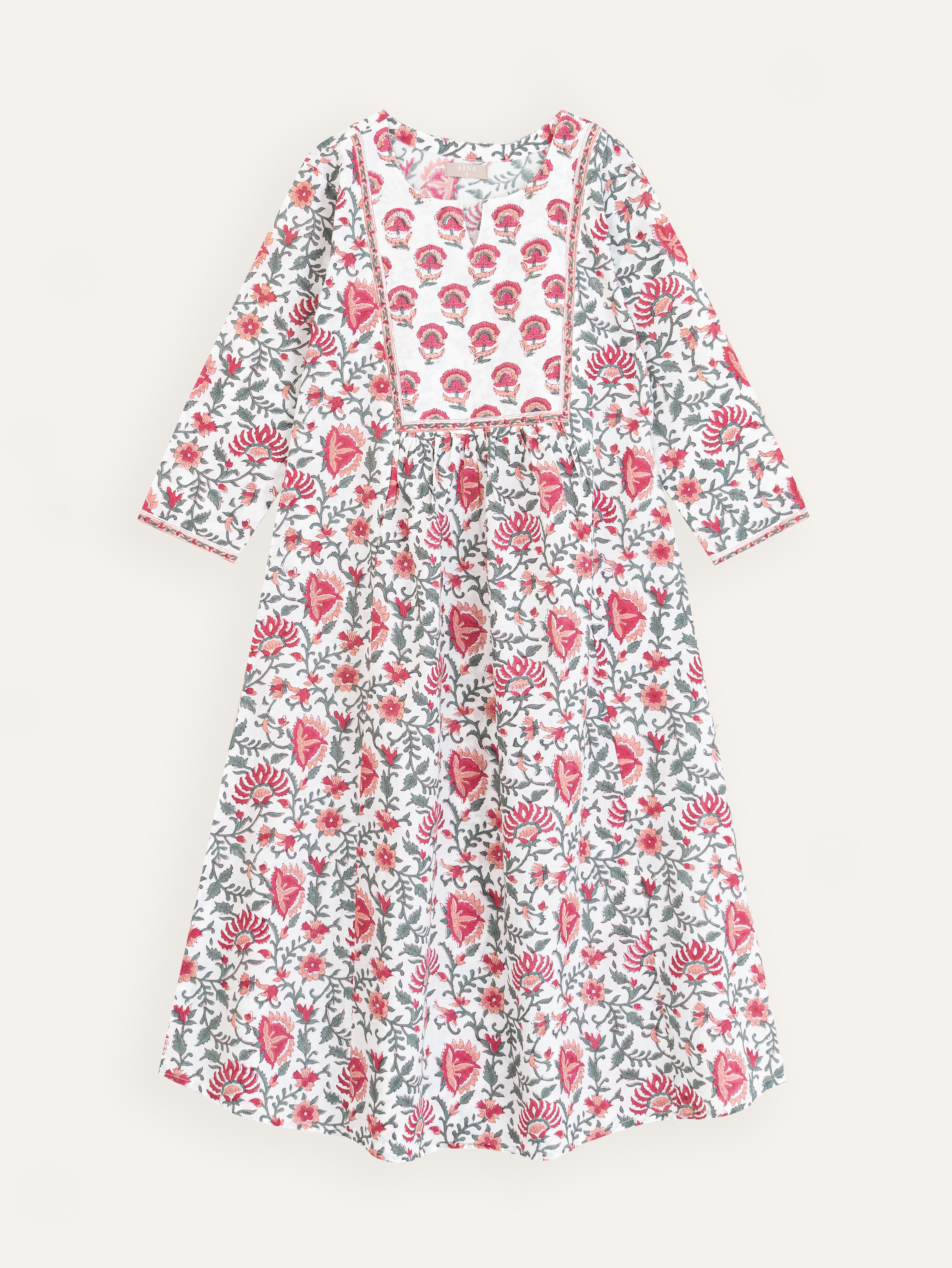 Zyra Cotton Block Printed A-Line Kurta