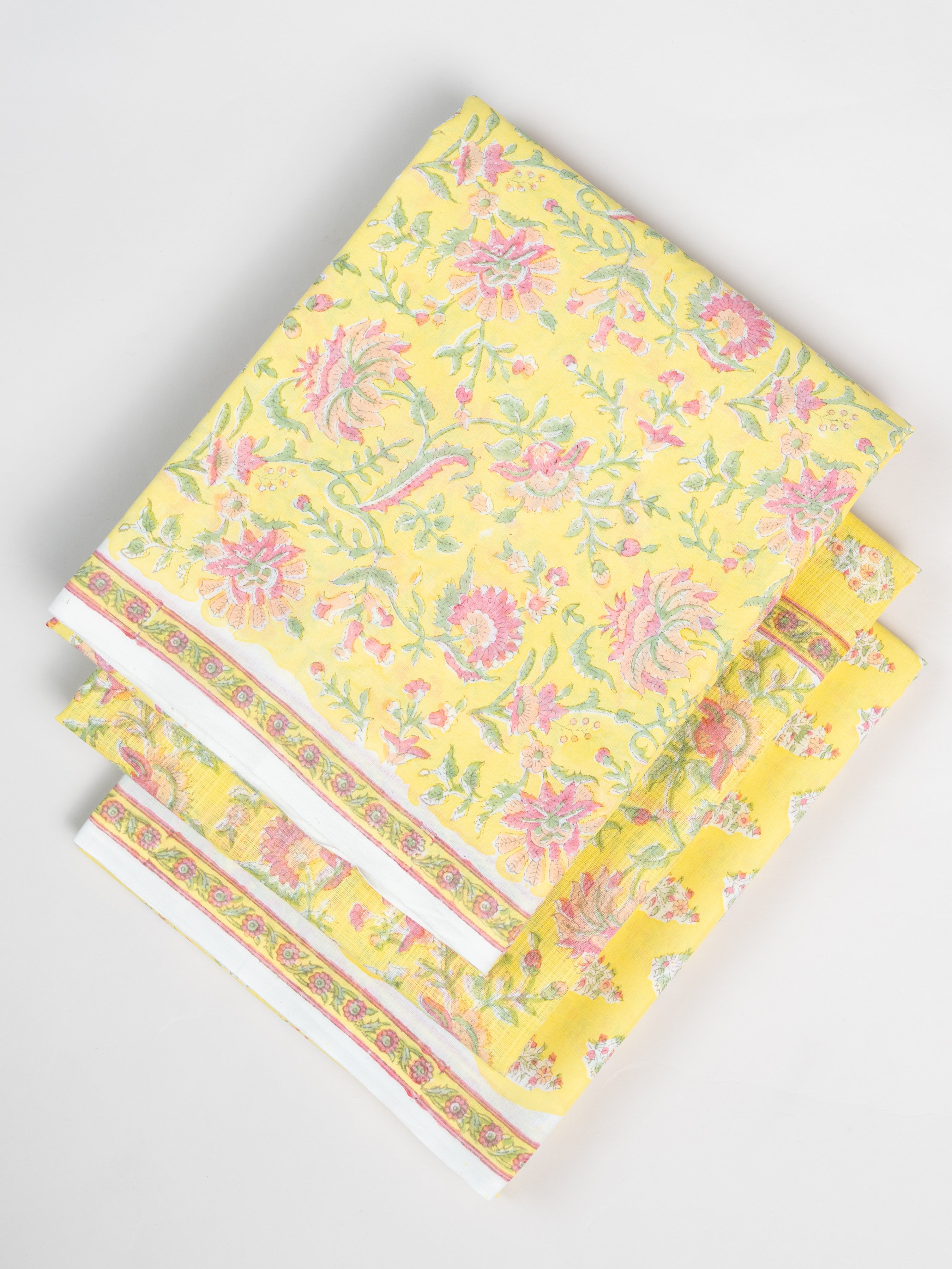 Cotton Block Printed Unstitched Suit Set - 3 Piece