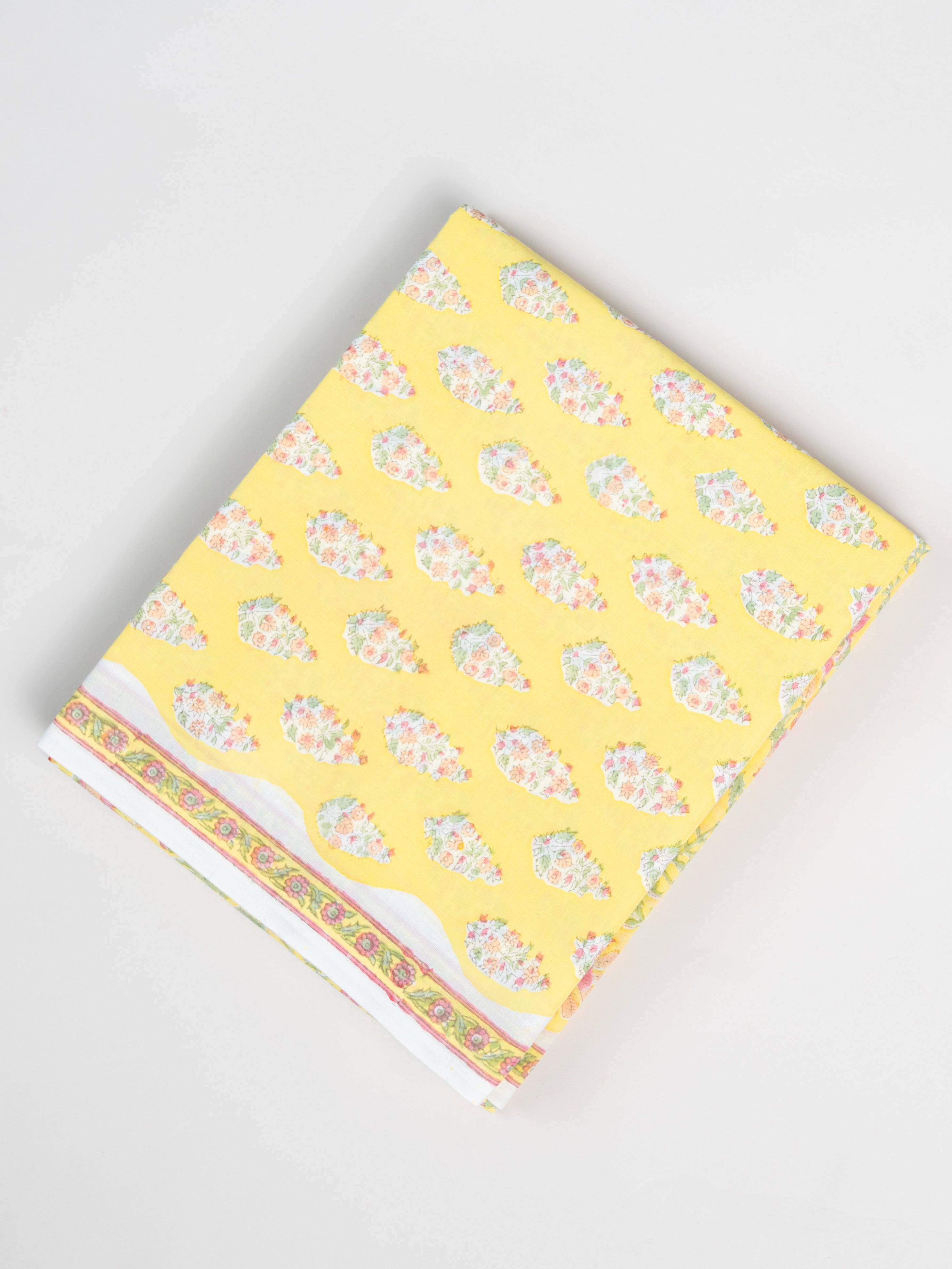 Cotton Block Printed Unstitched Suit Set - 3 Piece