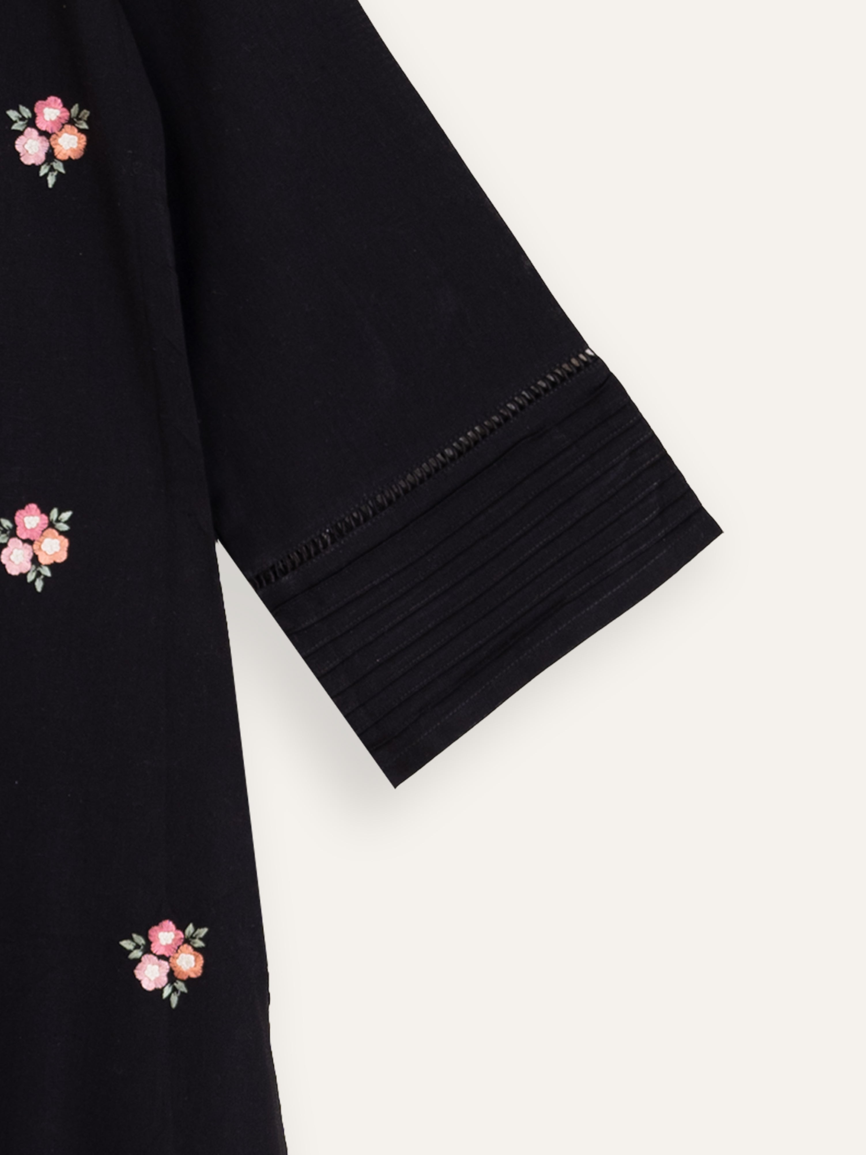 Zafri Cotton Flax Embroidered A Line Kurta