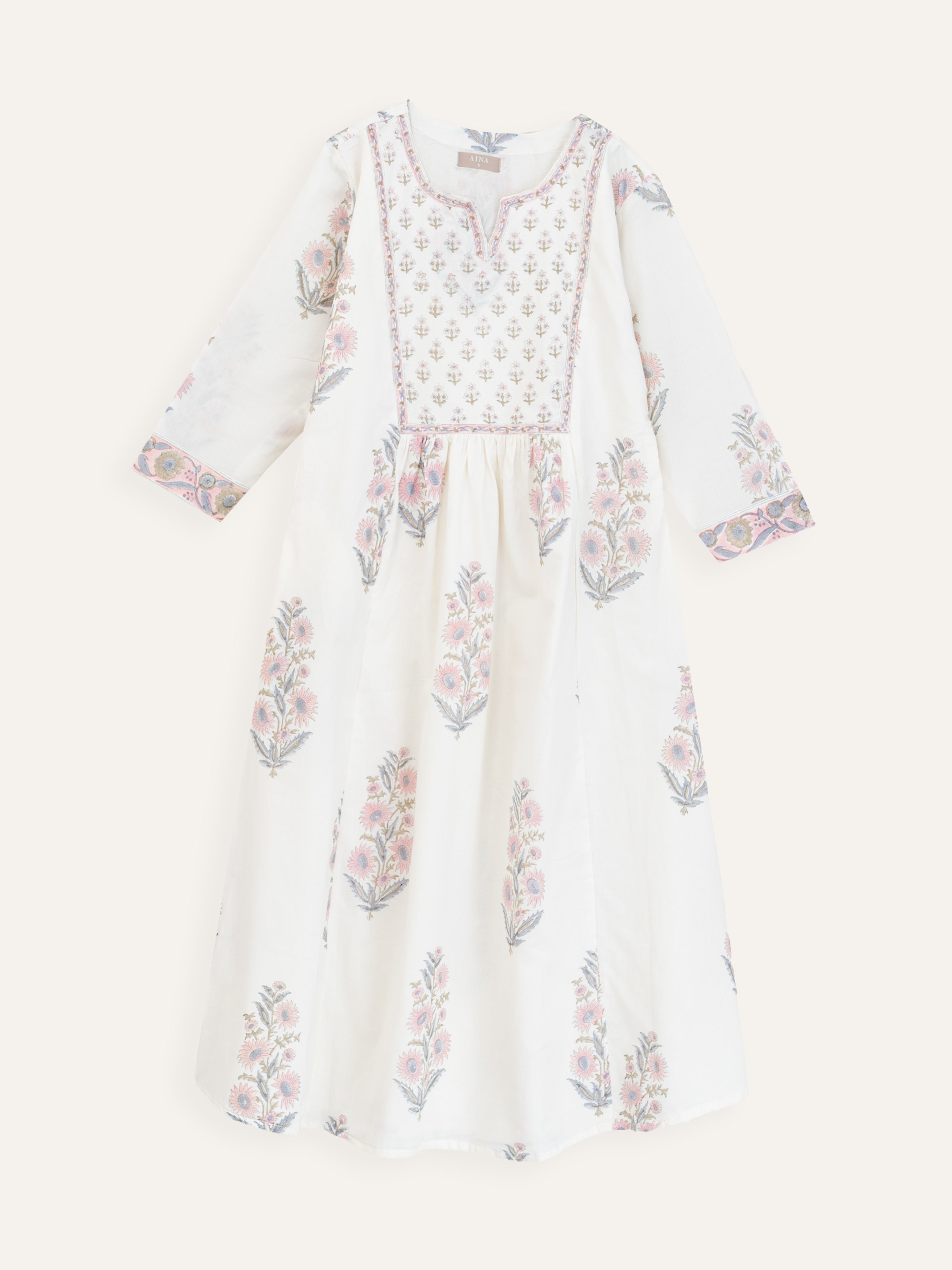 Agnika Cotton Block Printed A-Line Kurta