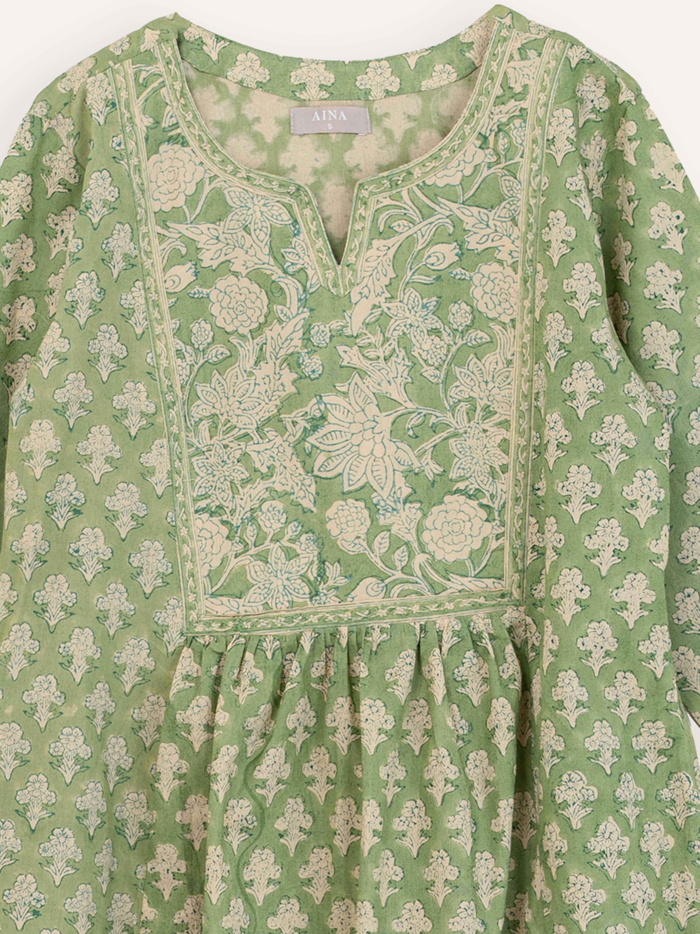 Mehareen Cotton Block Printed A-Line Kurta