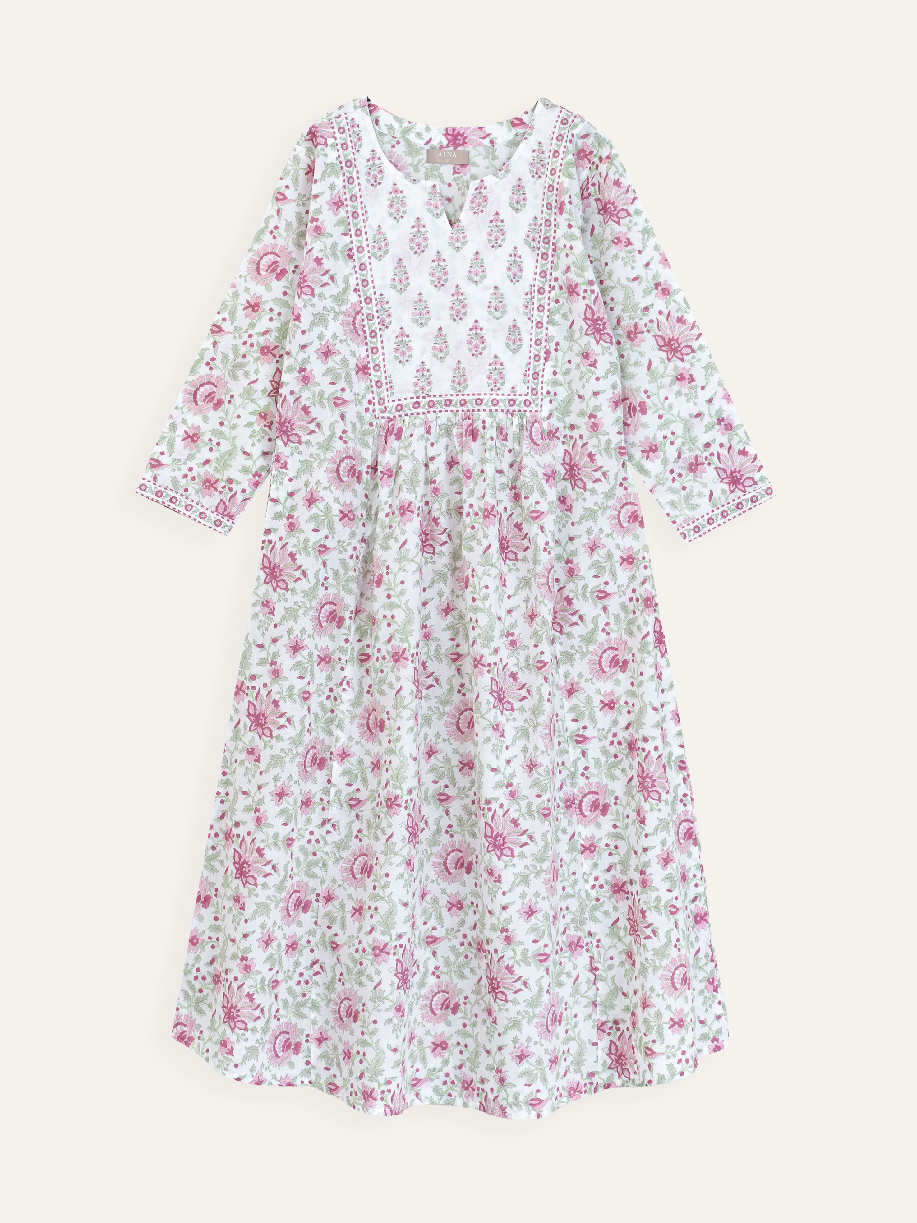 Vinika Cotton Block Printed A-Line Kurta