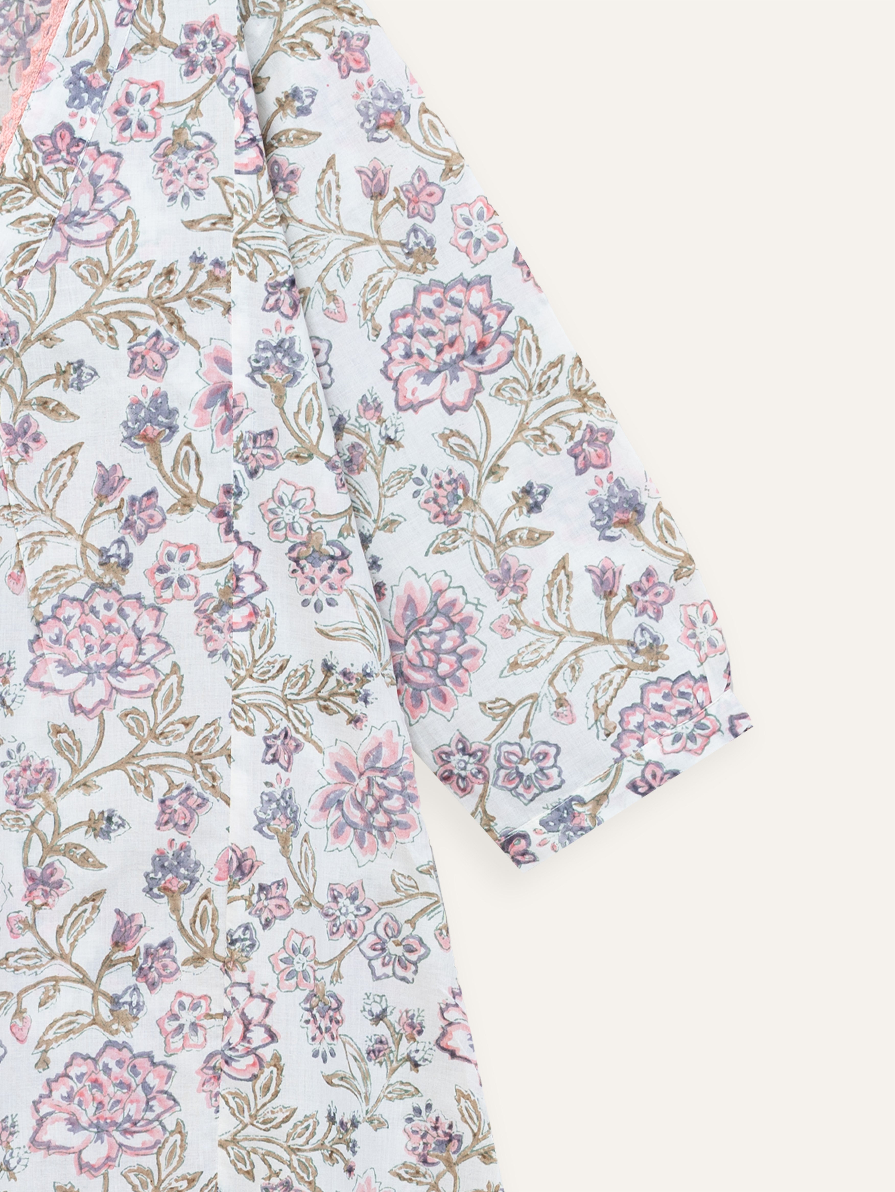 Ridha Cotton Block Printed A-Line Kurta