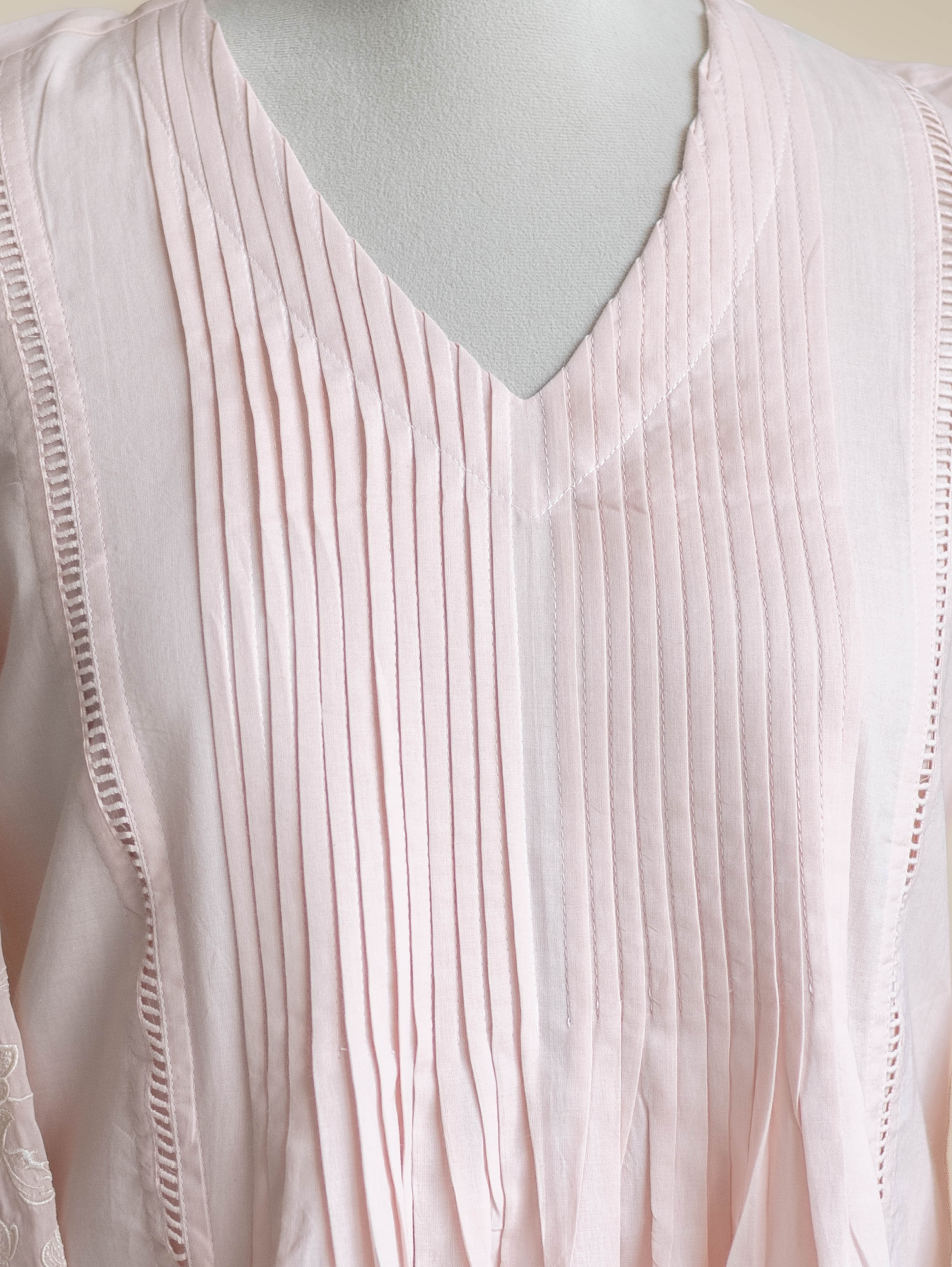 Kesiya Cotton Embroidered A-Line Suit Set