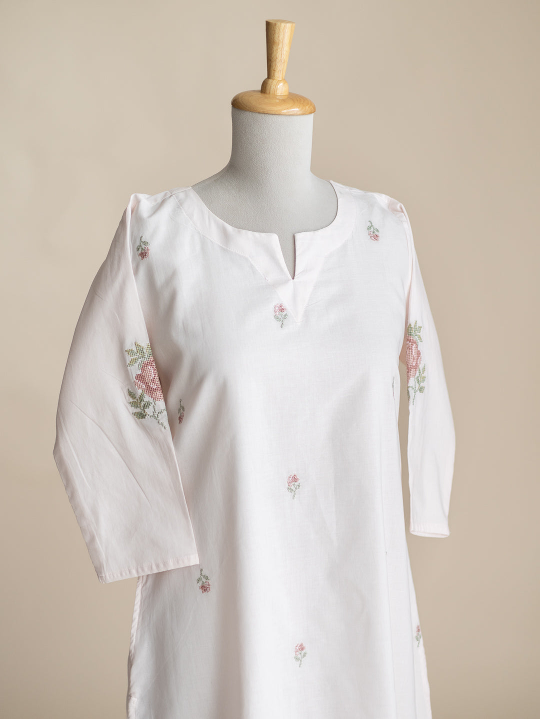 Ashika Cotton Embroidered A-Line Suit Set