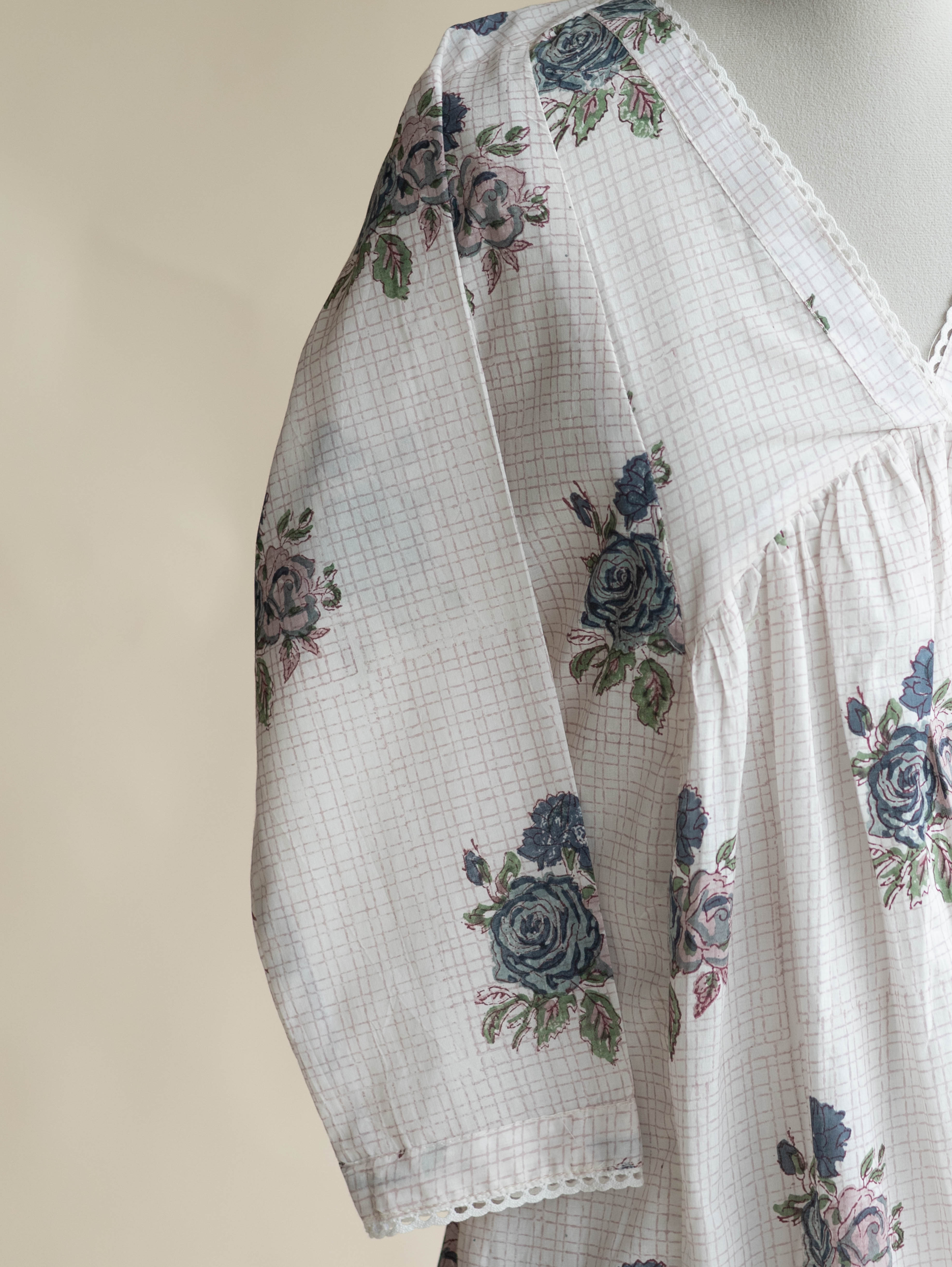 Mirza Cotton Block Printed A-Line Kurta