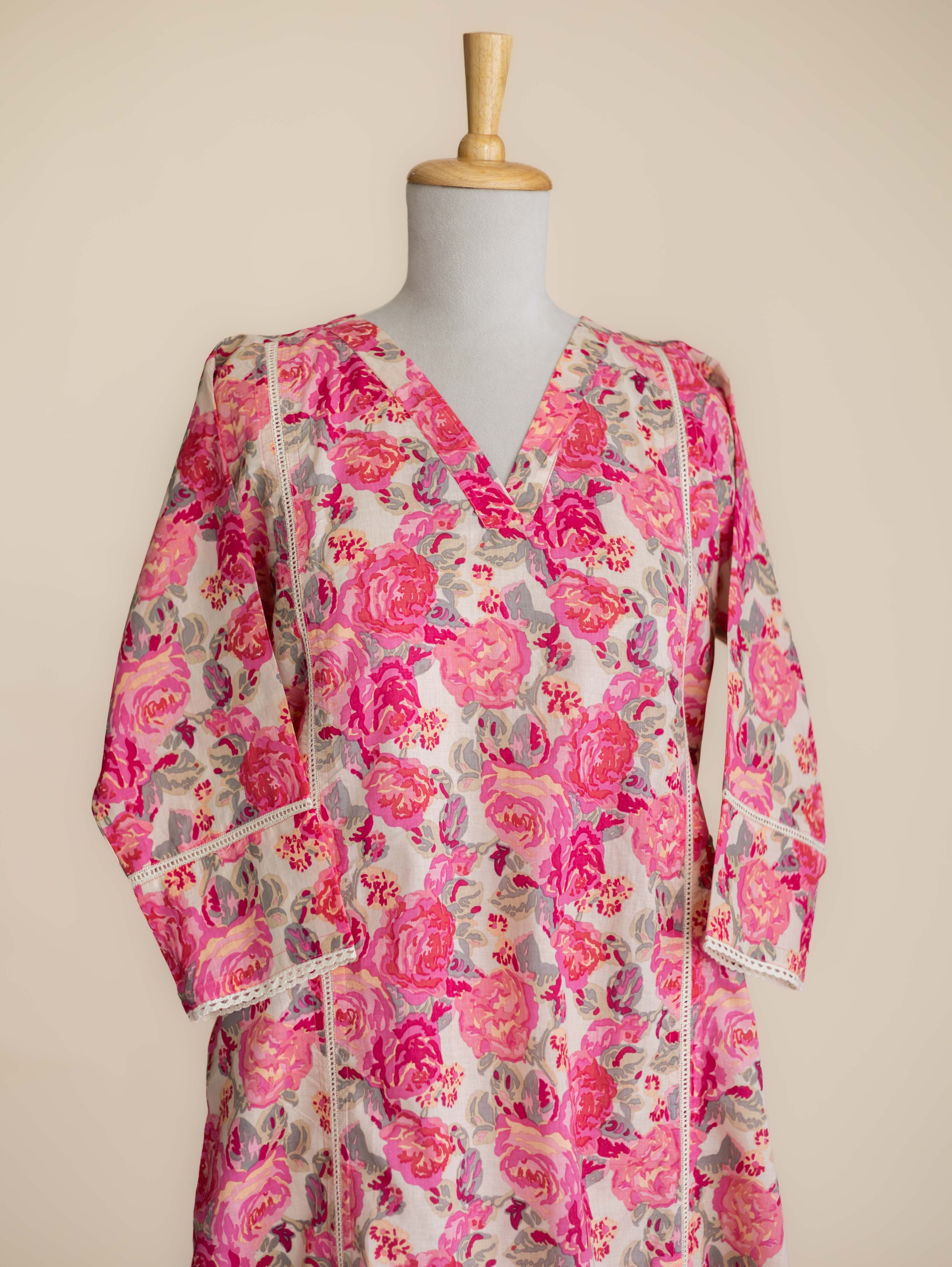 Kashvi Cotton Printed Straight Kurta