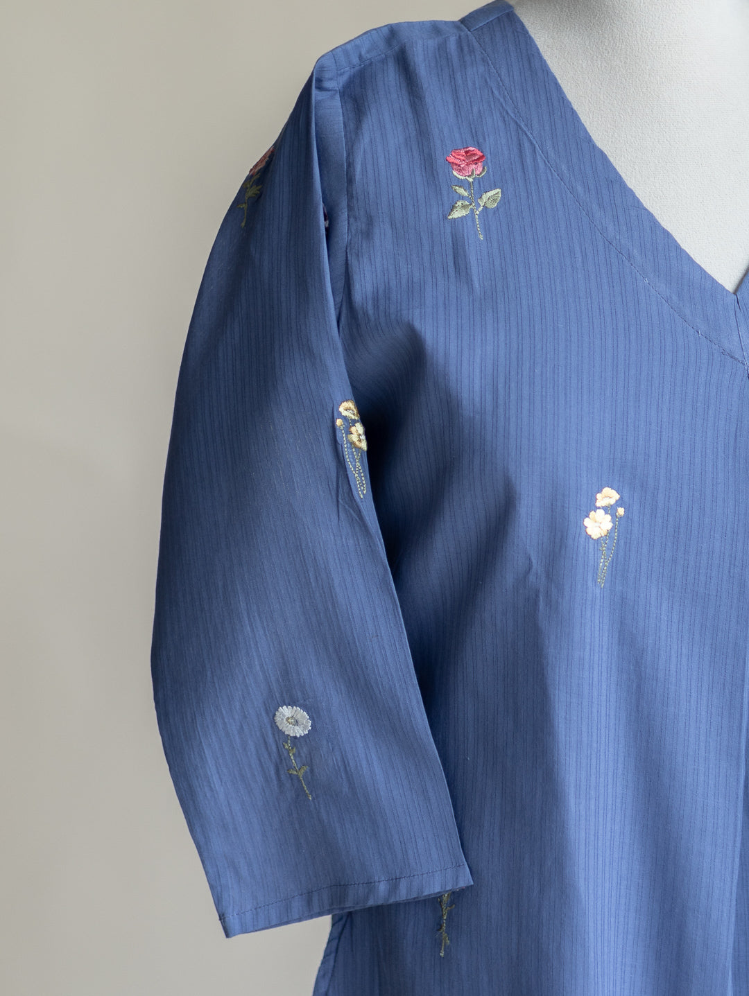 Farah Cotton Embroidered A-Line Kurta