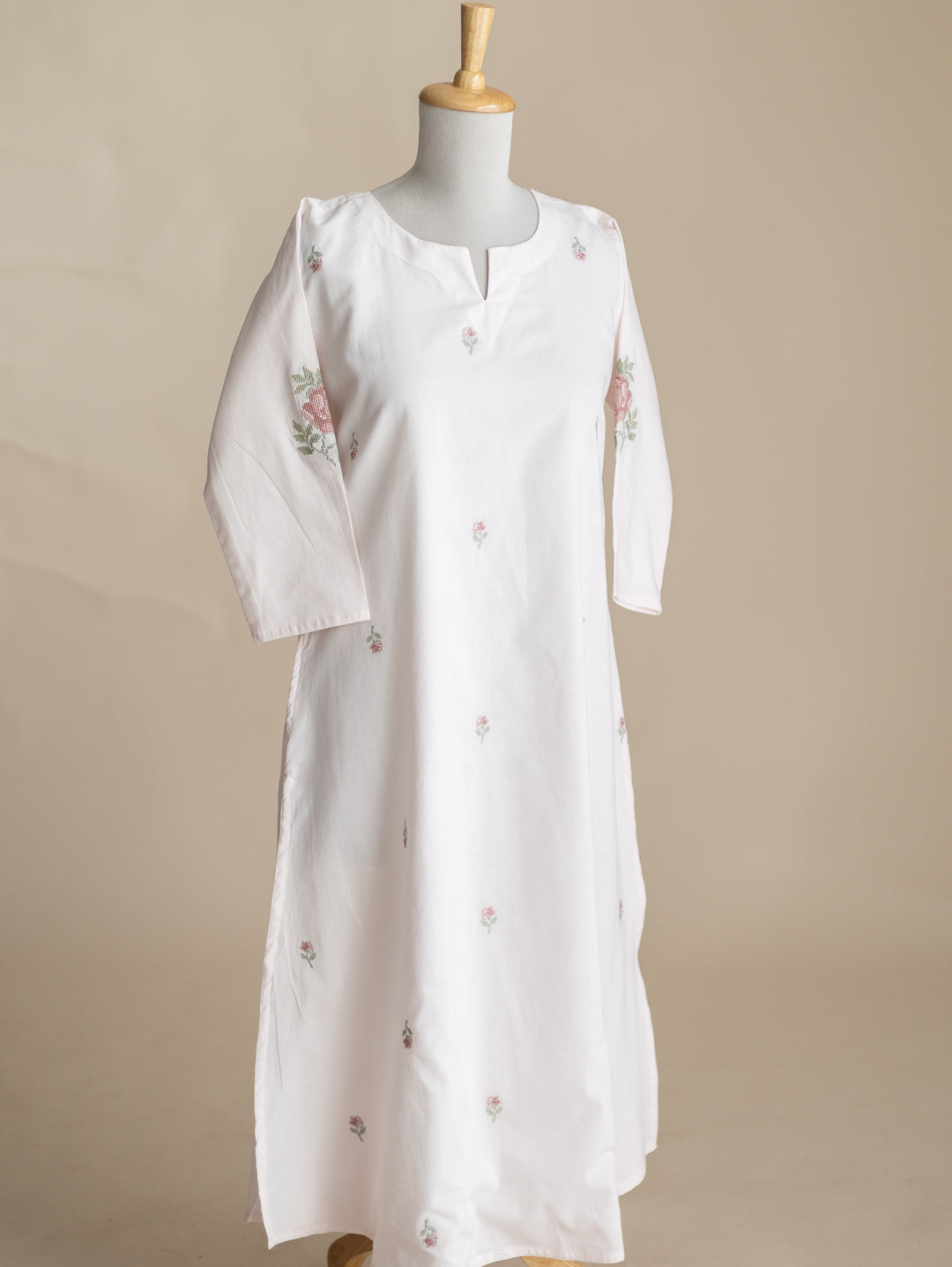 Ashika Cotton Embroidered A-Line Suit Set