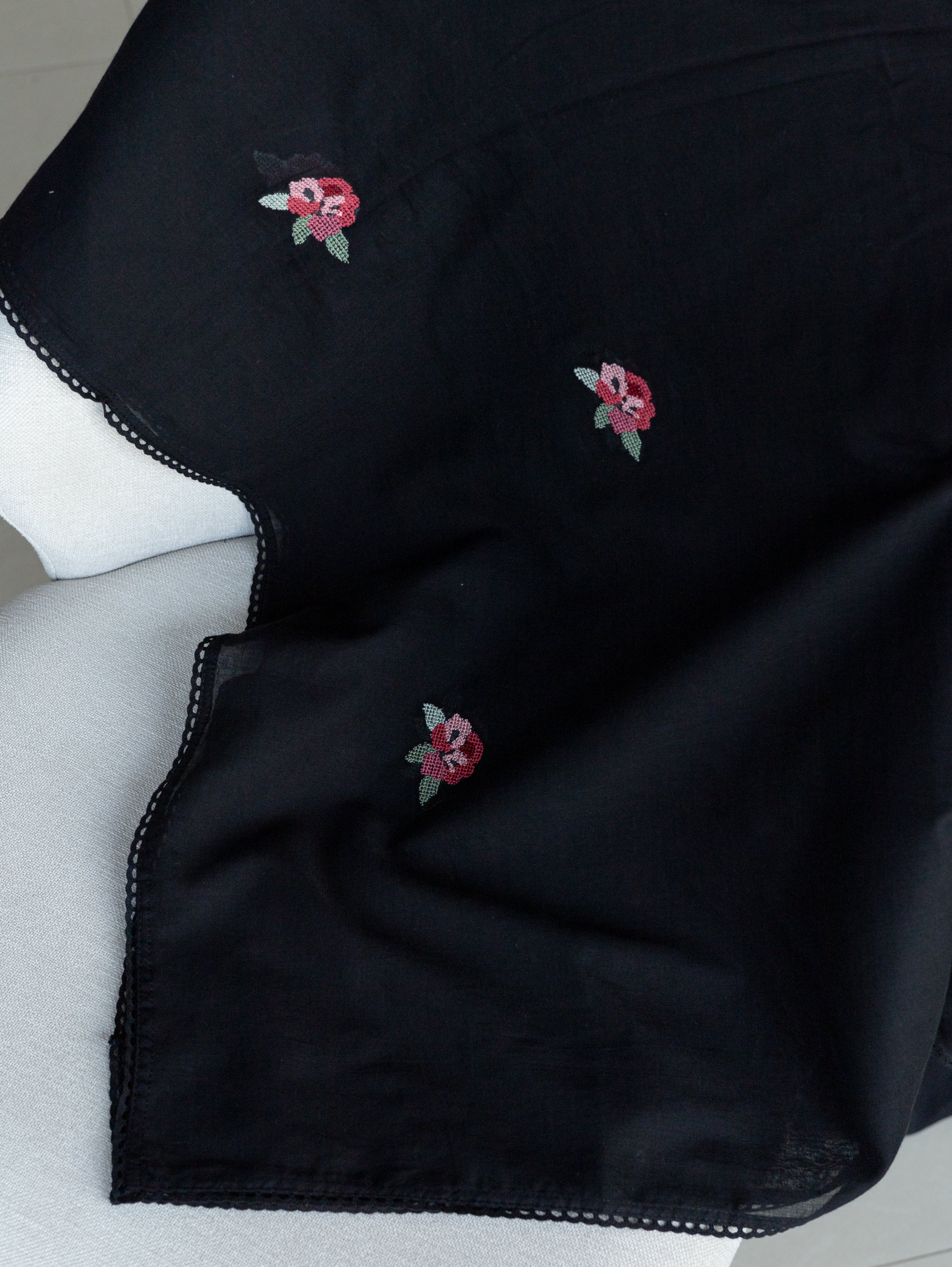 Amaal Cotton Embroidered A-Line Suit Set