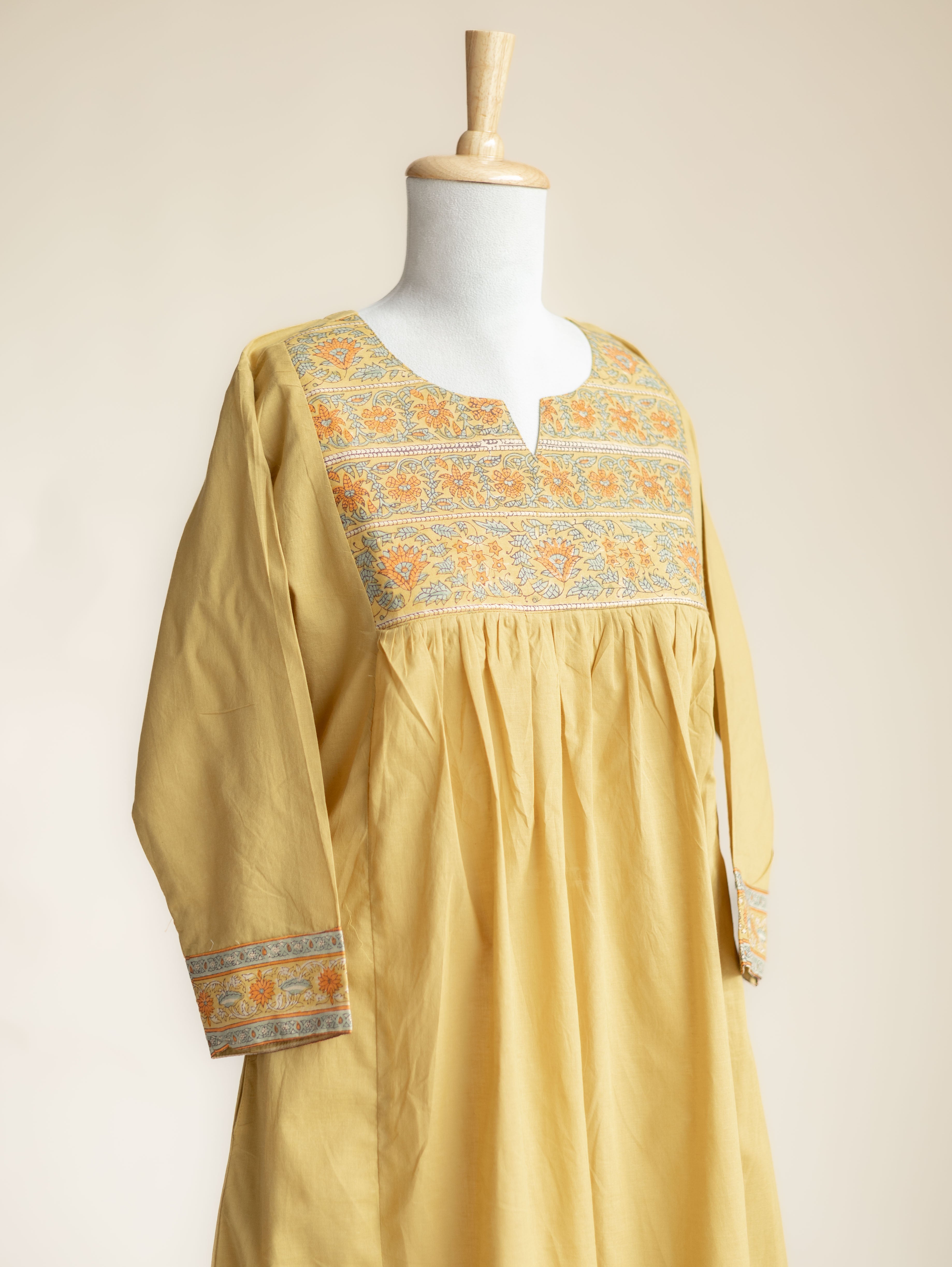 Isya Cotton Plain A-Line Kurta