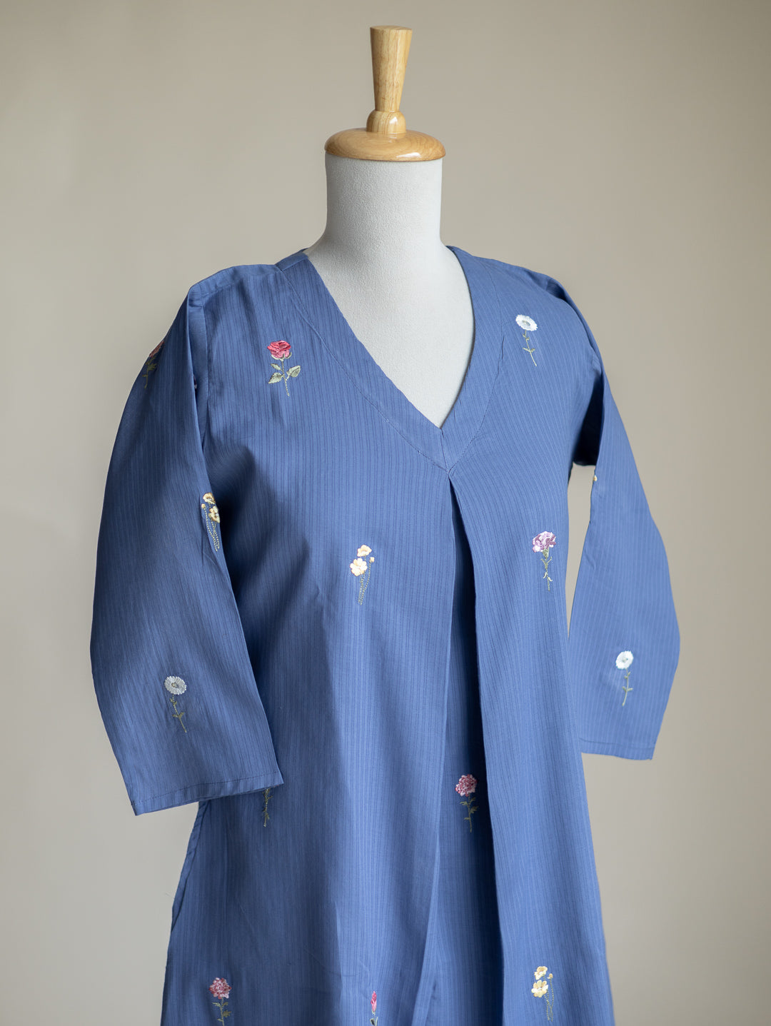 Farah Cotton Embroidered A-Line Kurta