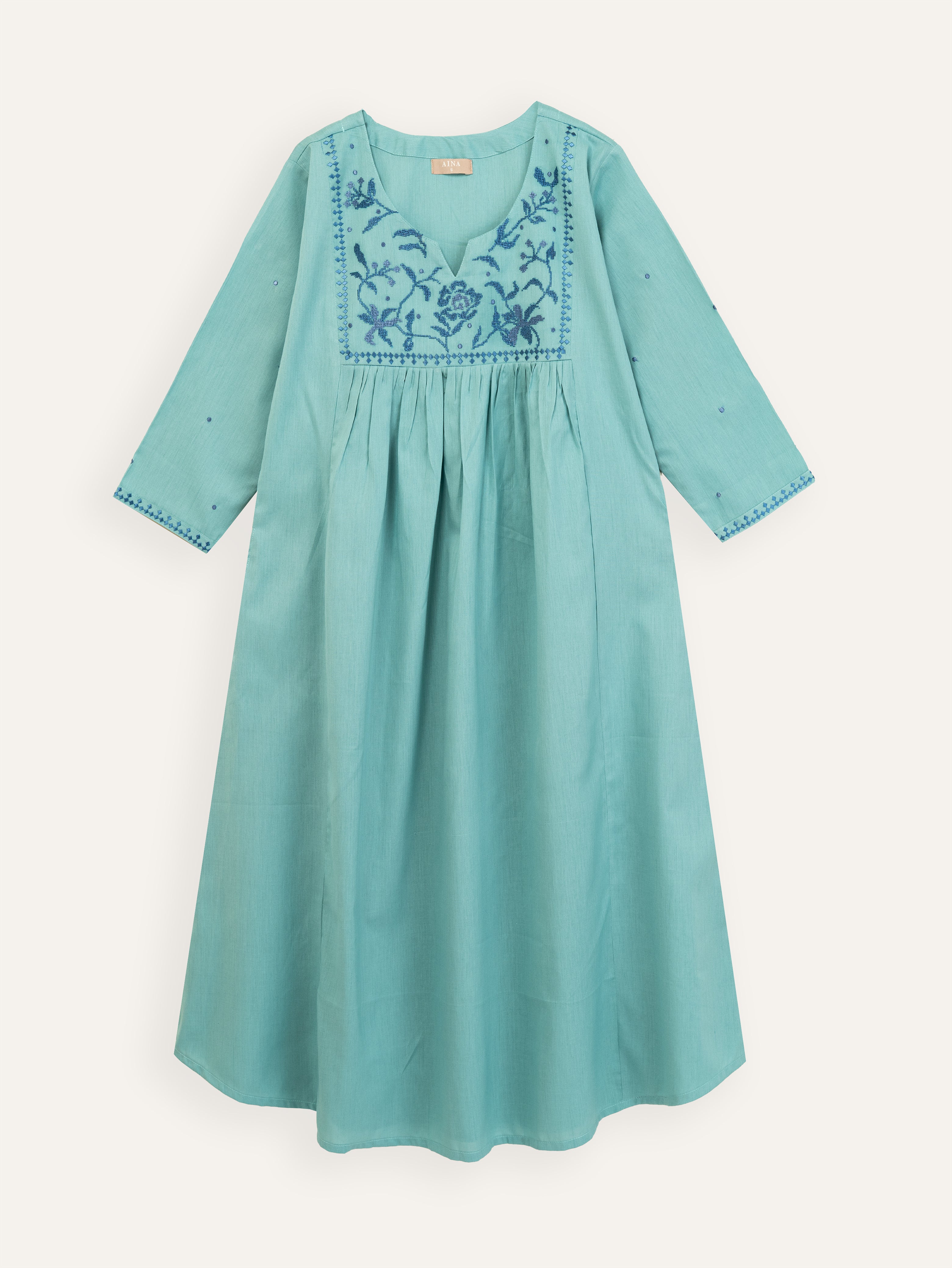 Nuh Cotton Embroidered A-Line Kurta