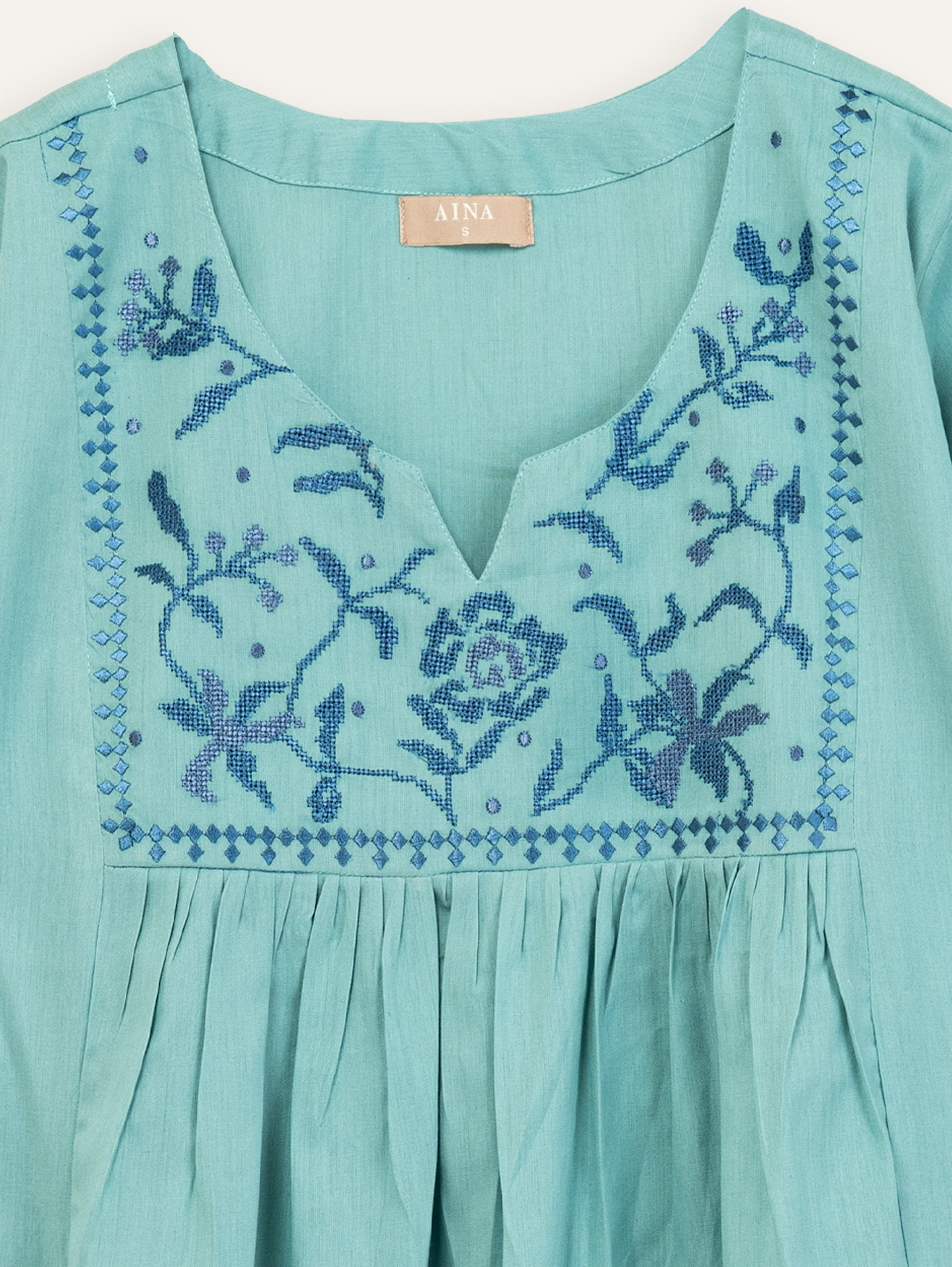 Nuh Cotton Embroidered A-Line Kurta