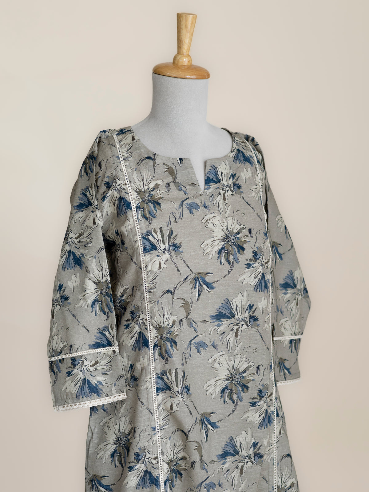 Aizah Cotton Digital Printed Straight Kurta