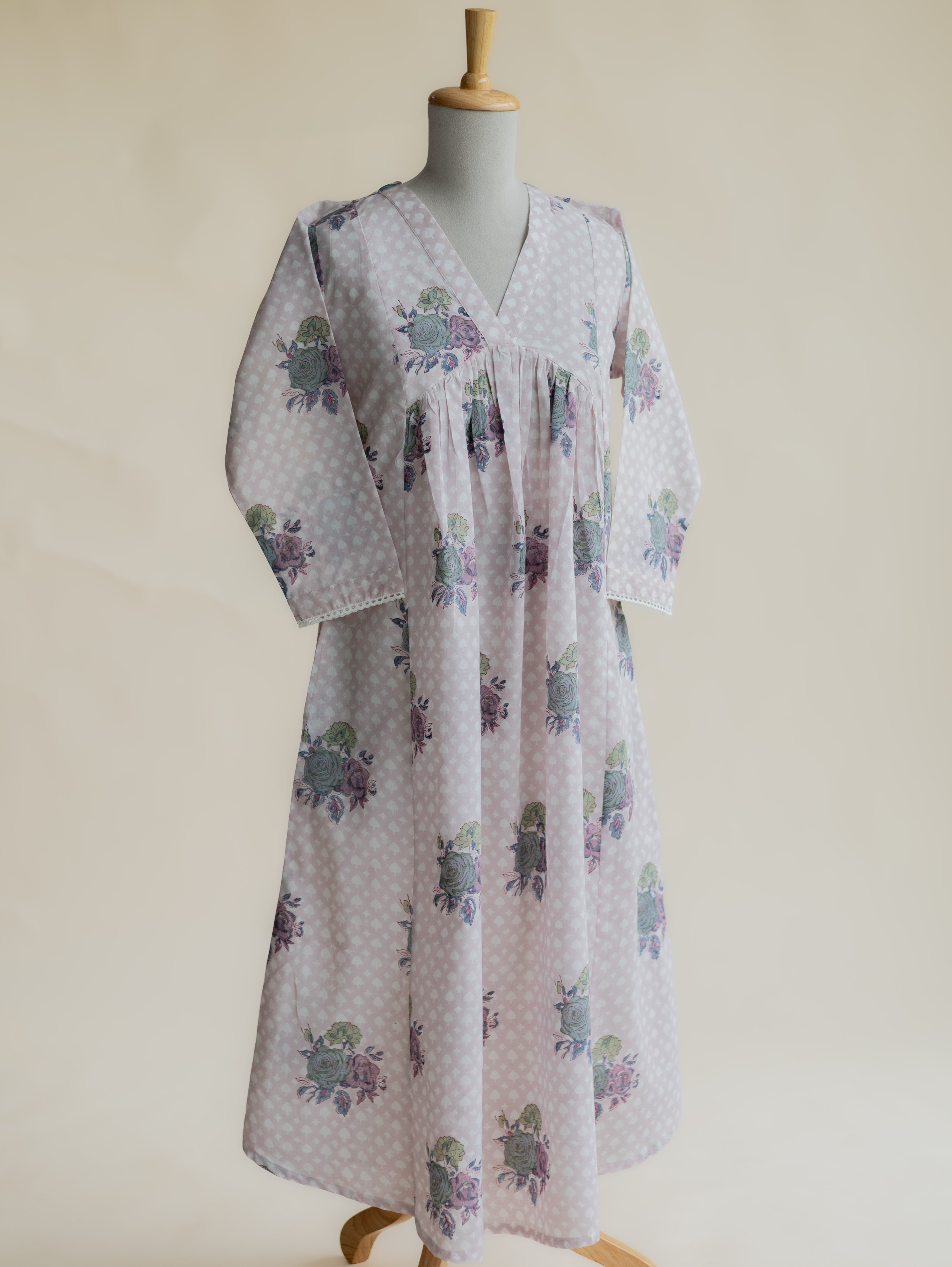 Samya Cotton Block Printed A-Line Kurta