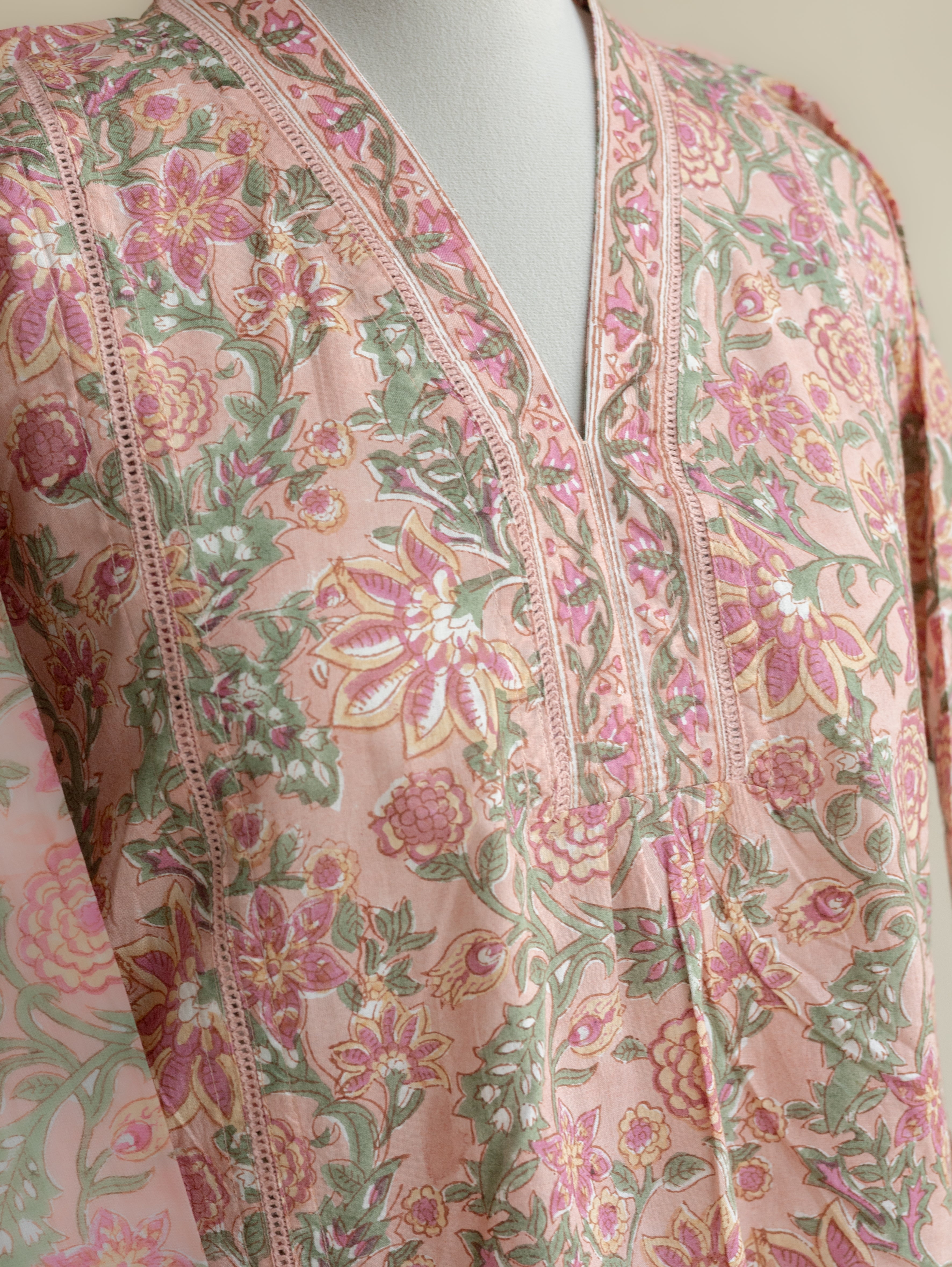 Humera Cotton Block Printed A-Line Kurta
