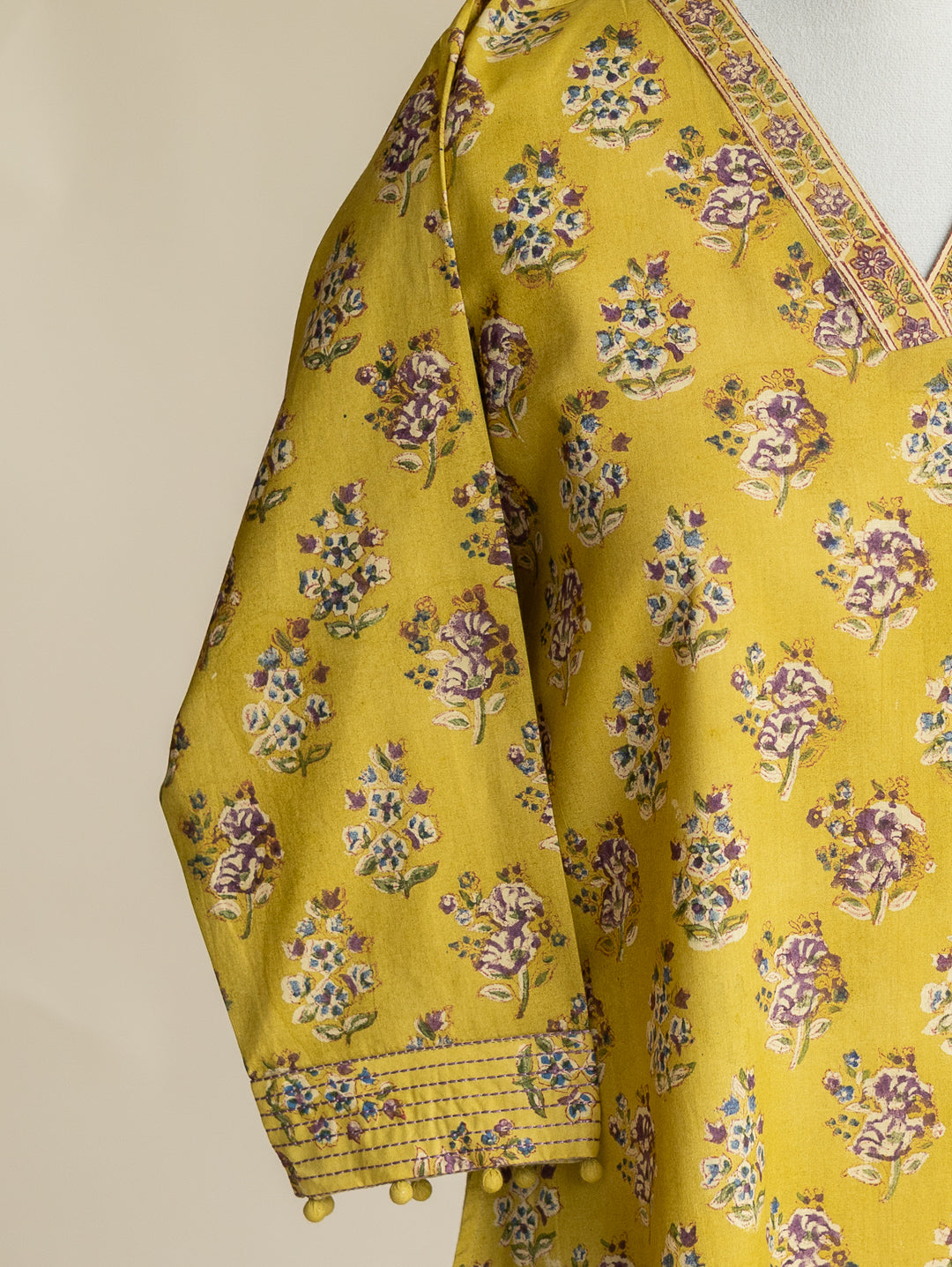 Anikha Cotton Block Printed A-Line Kurta