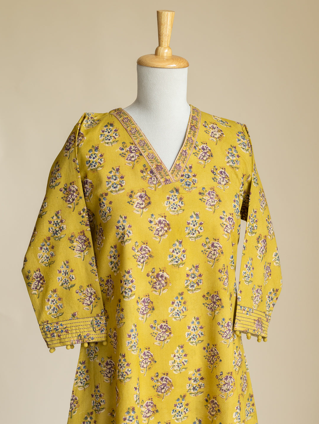 Anikha Cotton Block Printed A-Line Kurta