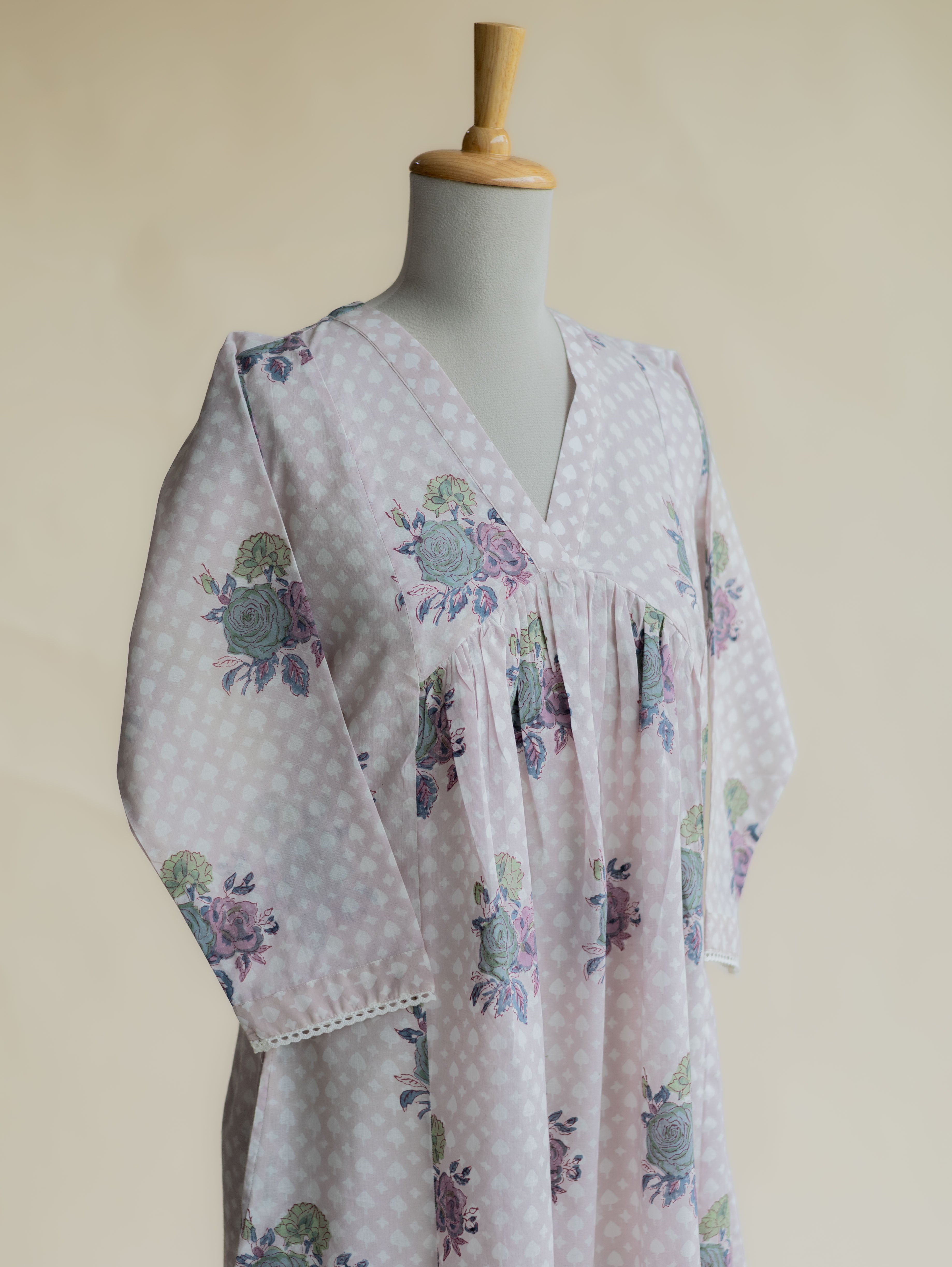 Samya Cotton Block Printed A-Line Kurta