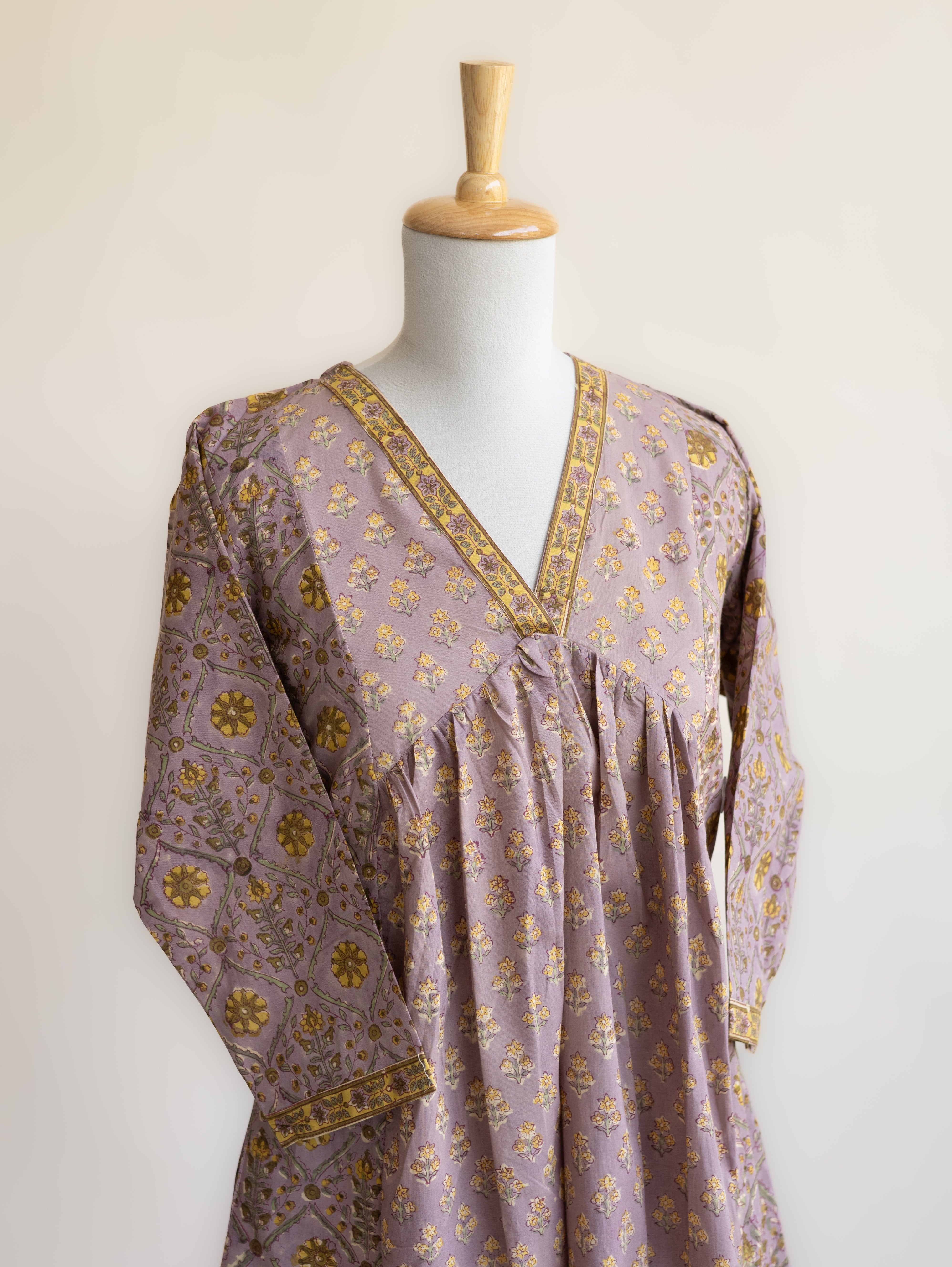 Alice Cotton Block Printed A-Line Kurta