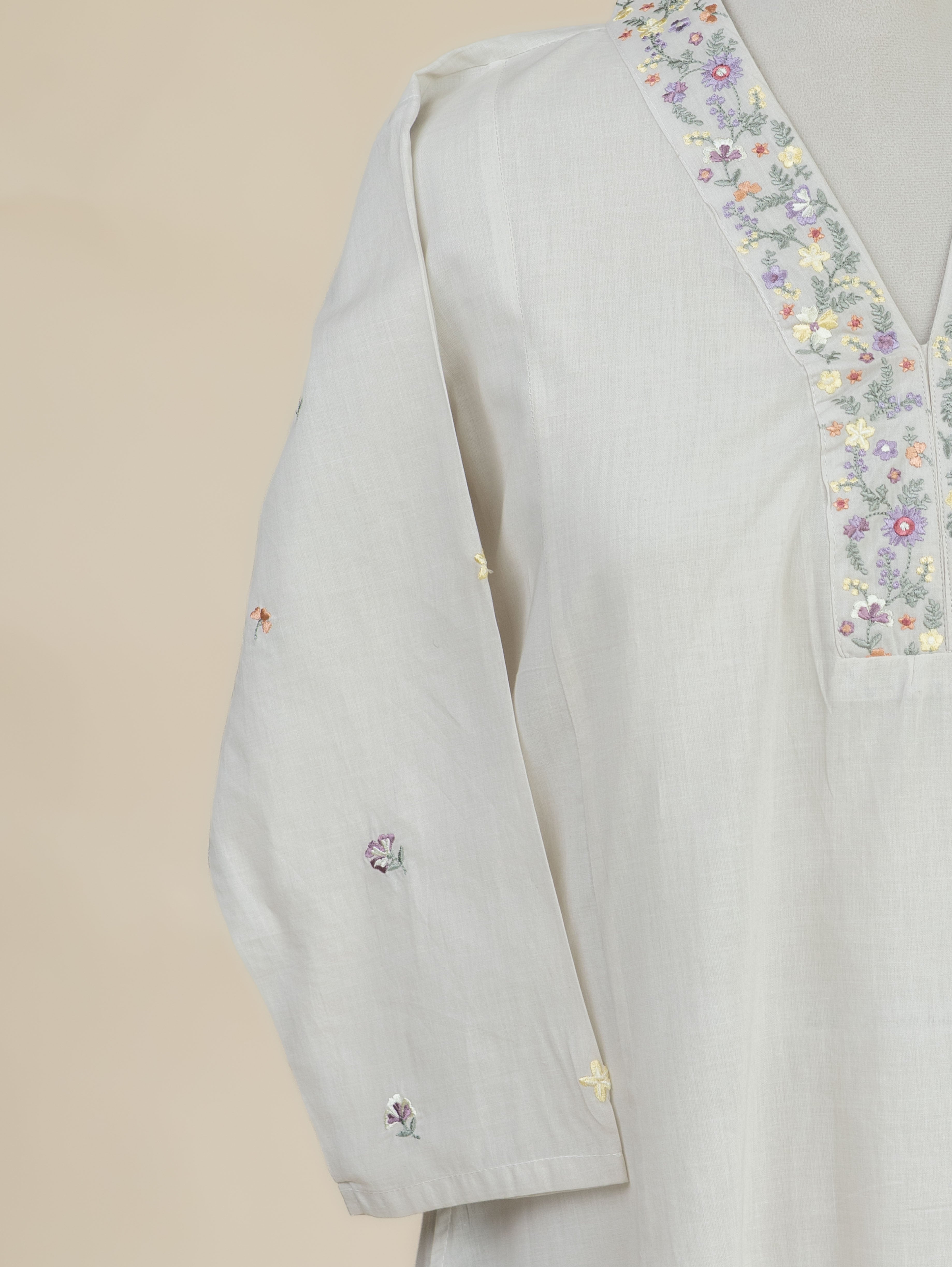 Samya Cotton Embroidered A-Line Kurta