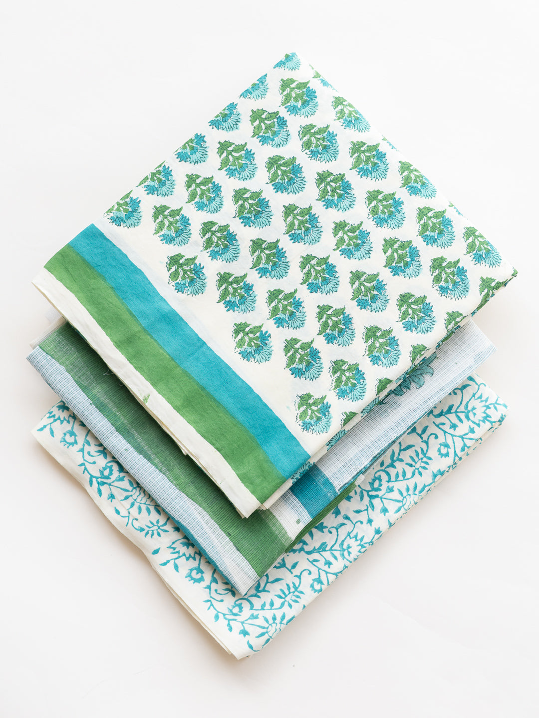 Cotton Mulmul Block Printed Unstitched Suit - 3 Piece