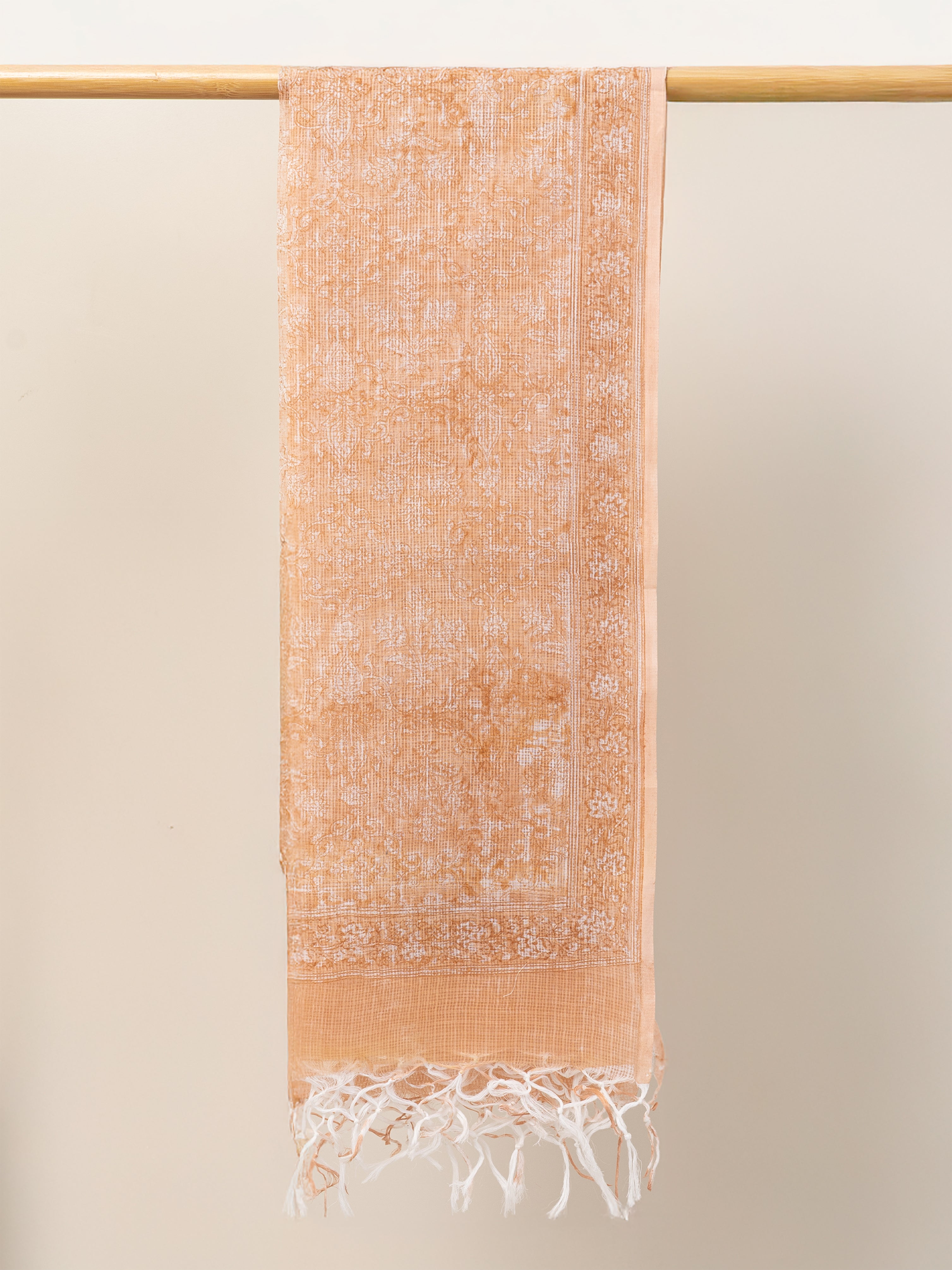 Jahna Kota Doria Block Printed Dupatta