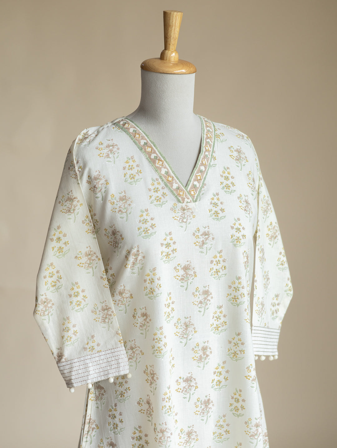 Rayna Cotton Block Printed A-Line Kurta