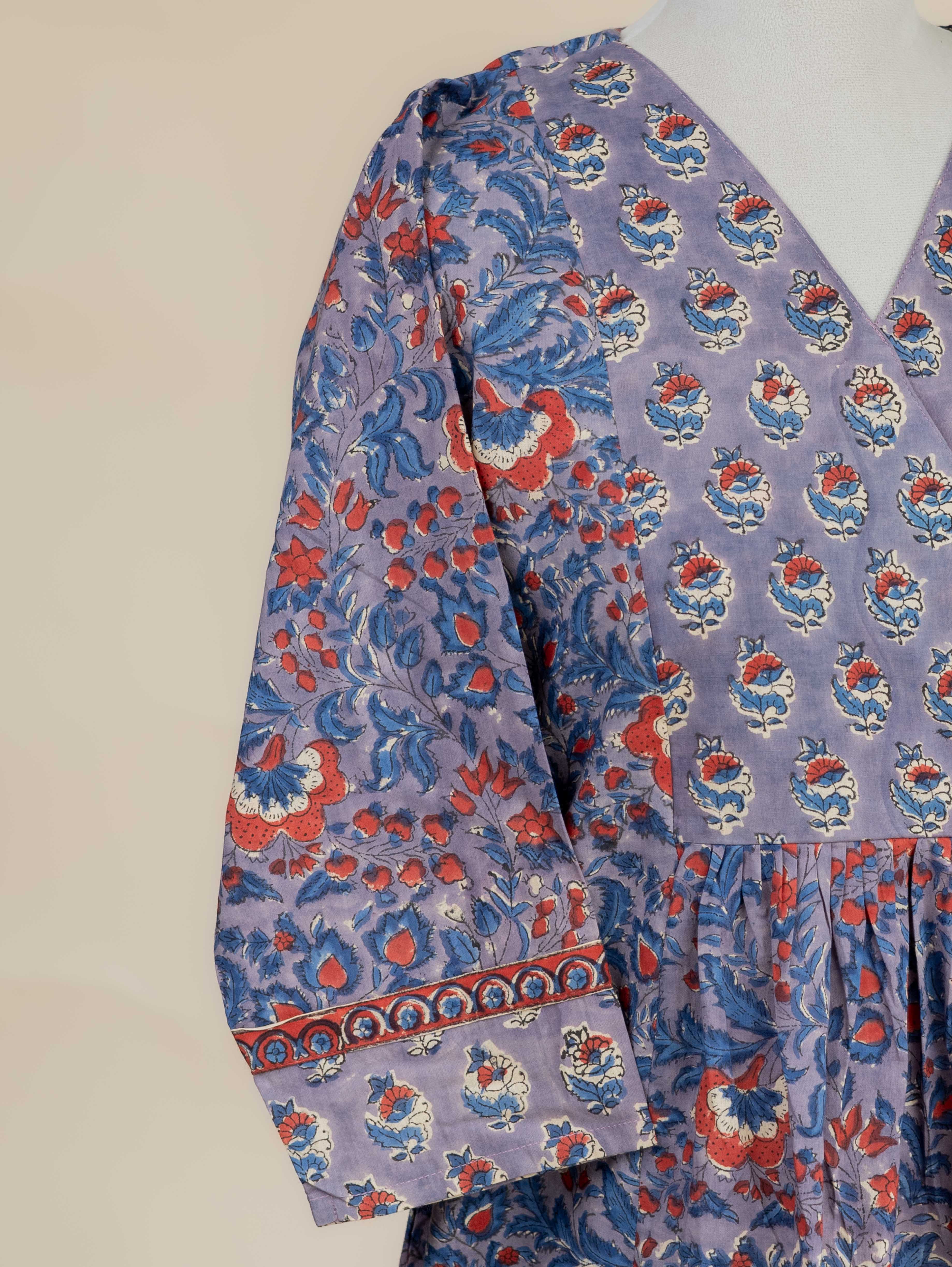 Samerah Cotton Block Printed A-Line Kurta