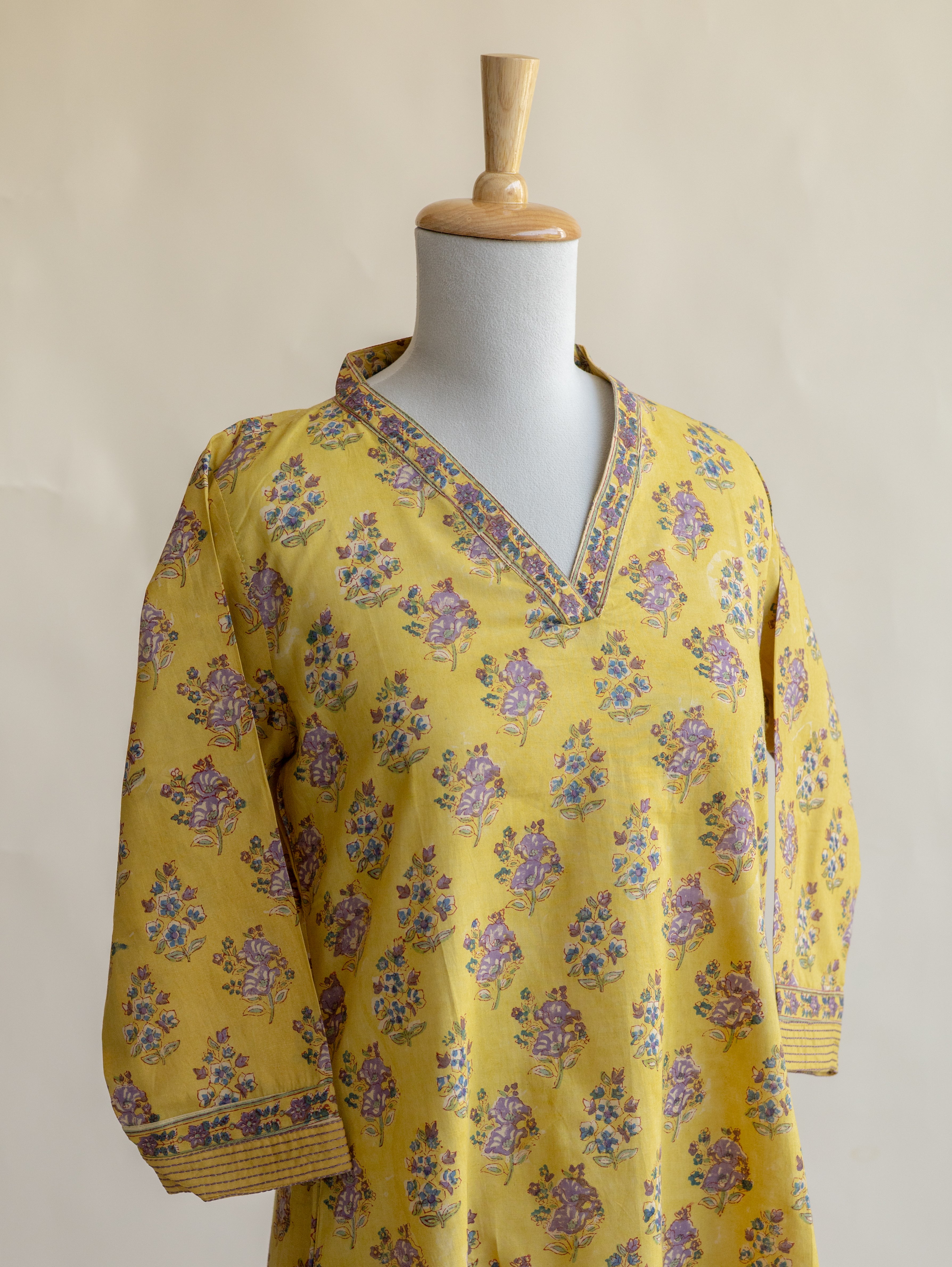 Arhana Cotton Block Printed A-Line Kurta
