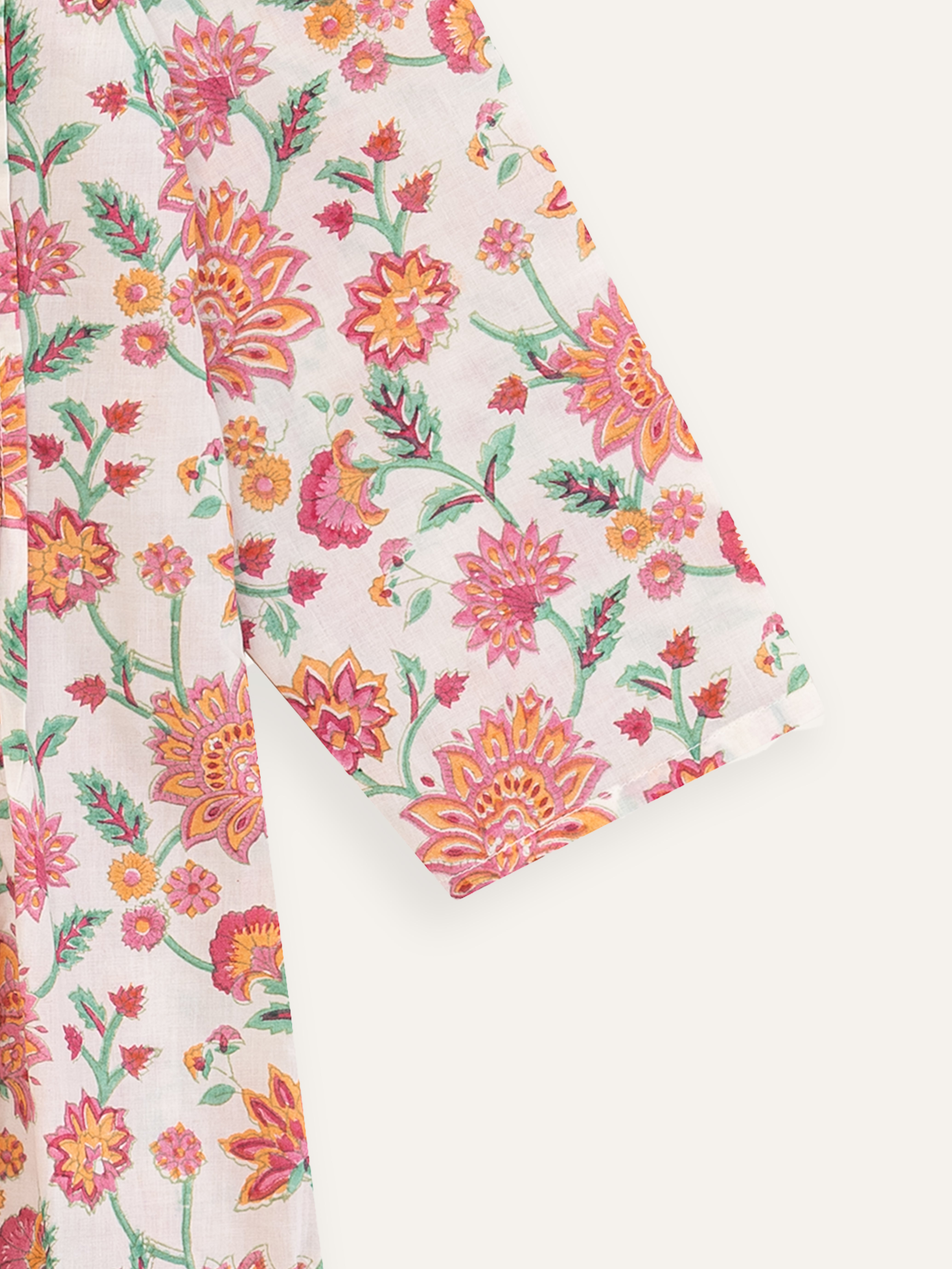 Zaira Cotton Block Printed A-Line Kurta