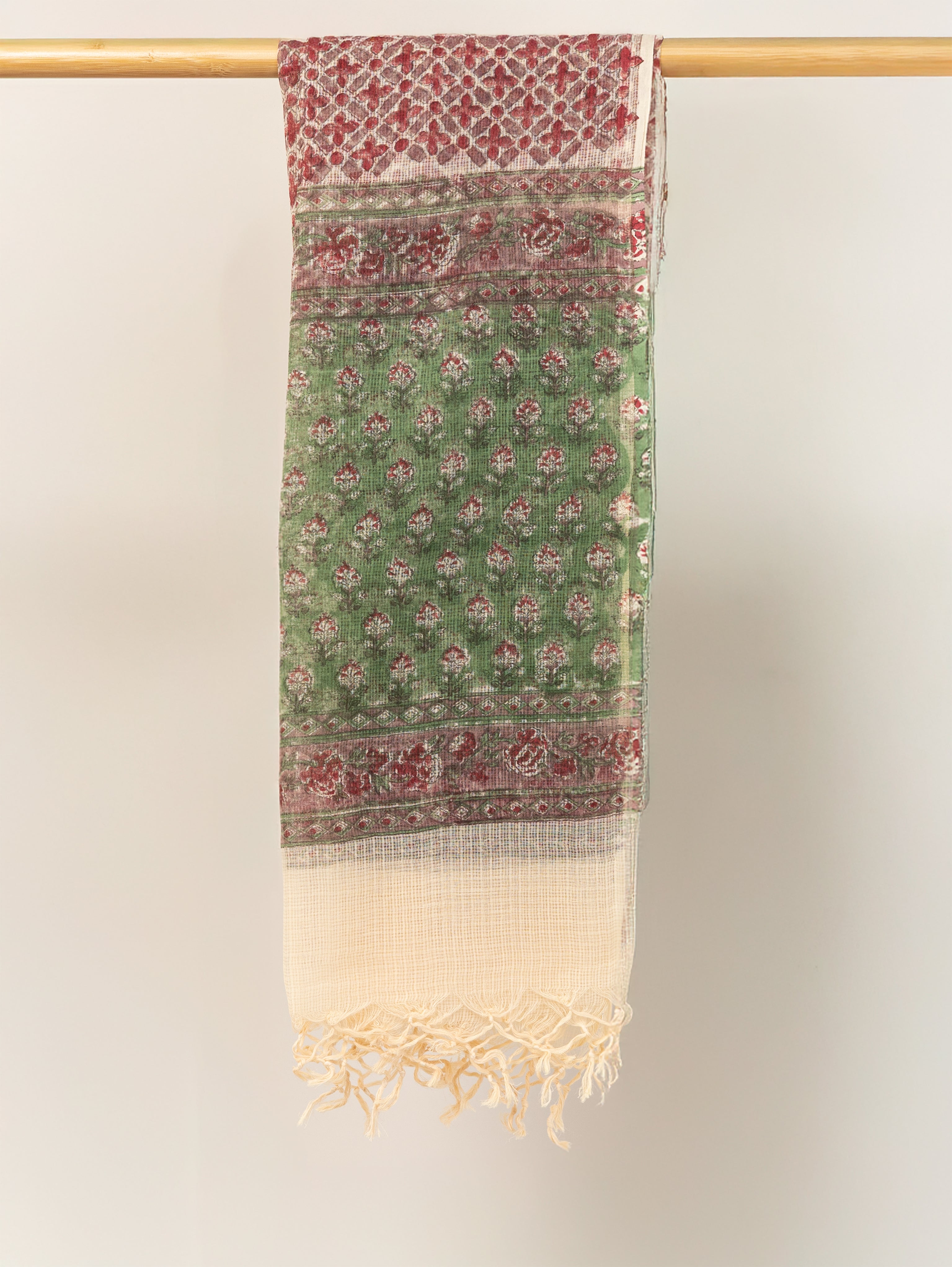 Mehak Kota Doria Block Printed Dupatta