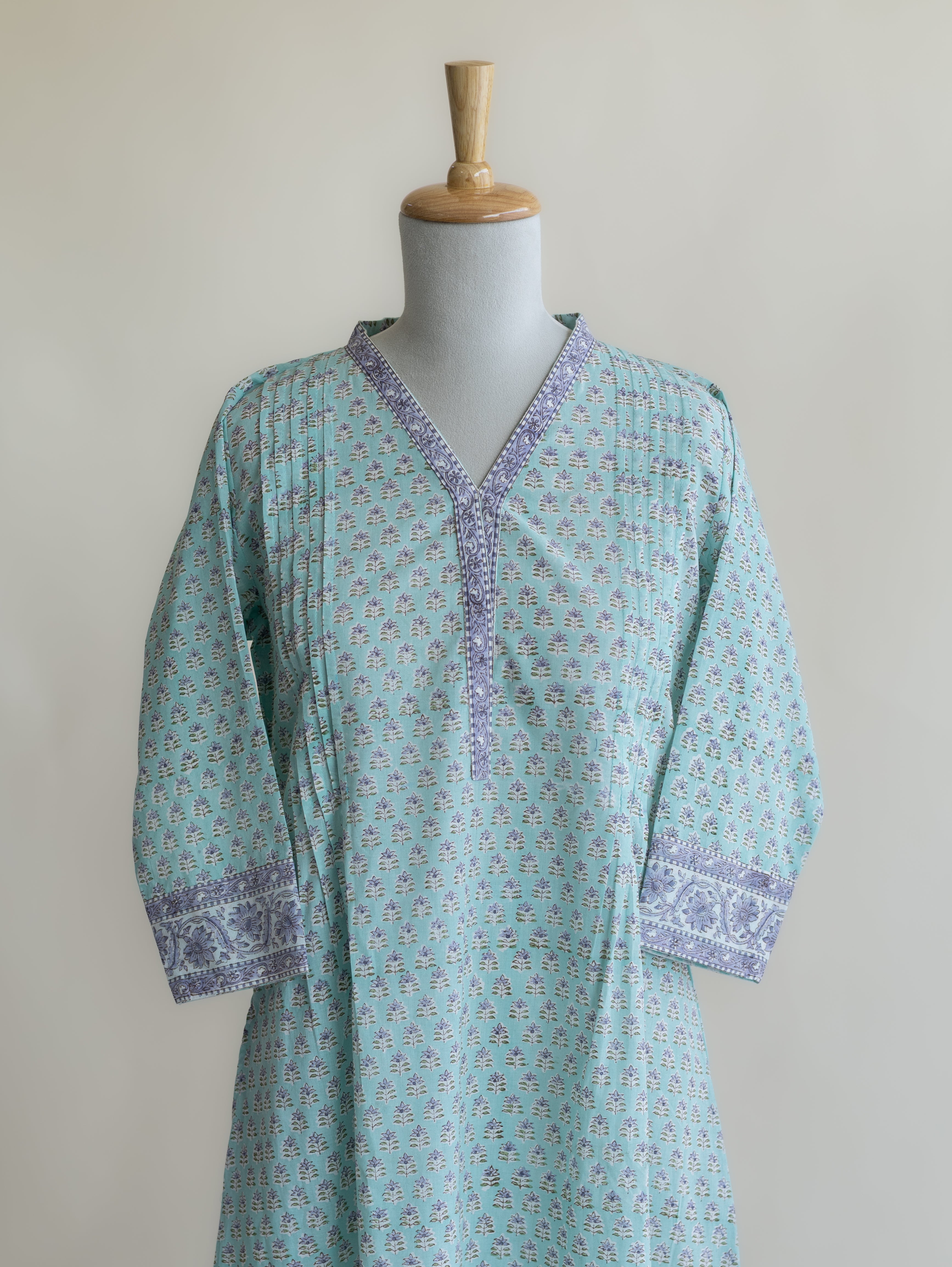 Nayha Cotton Block Printed A-Line Kurta