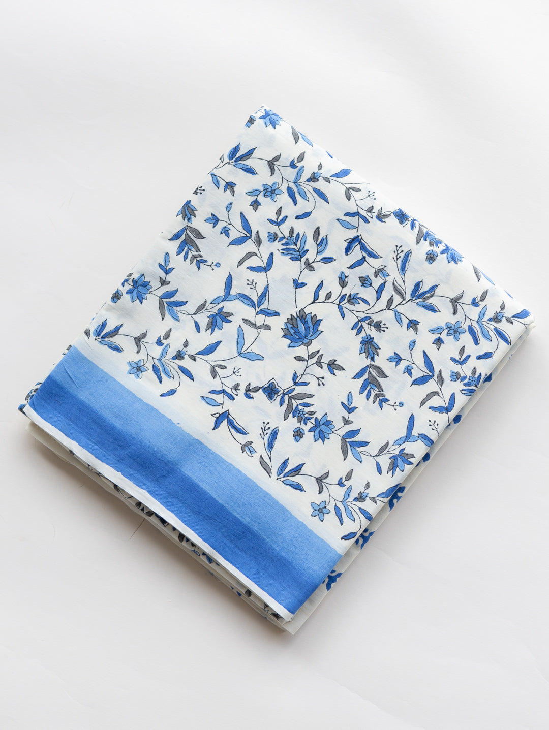Cotton Mulmul Block Printed Unstitched Suit - 3 Piece