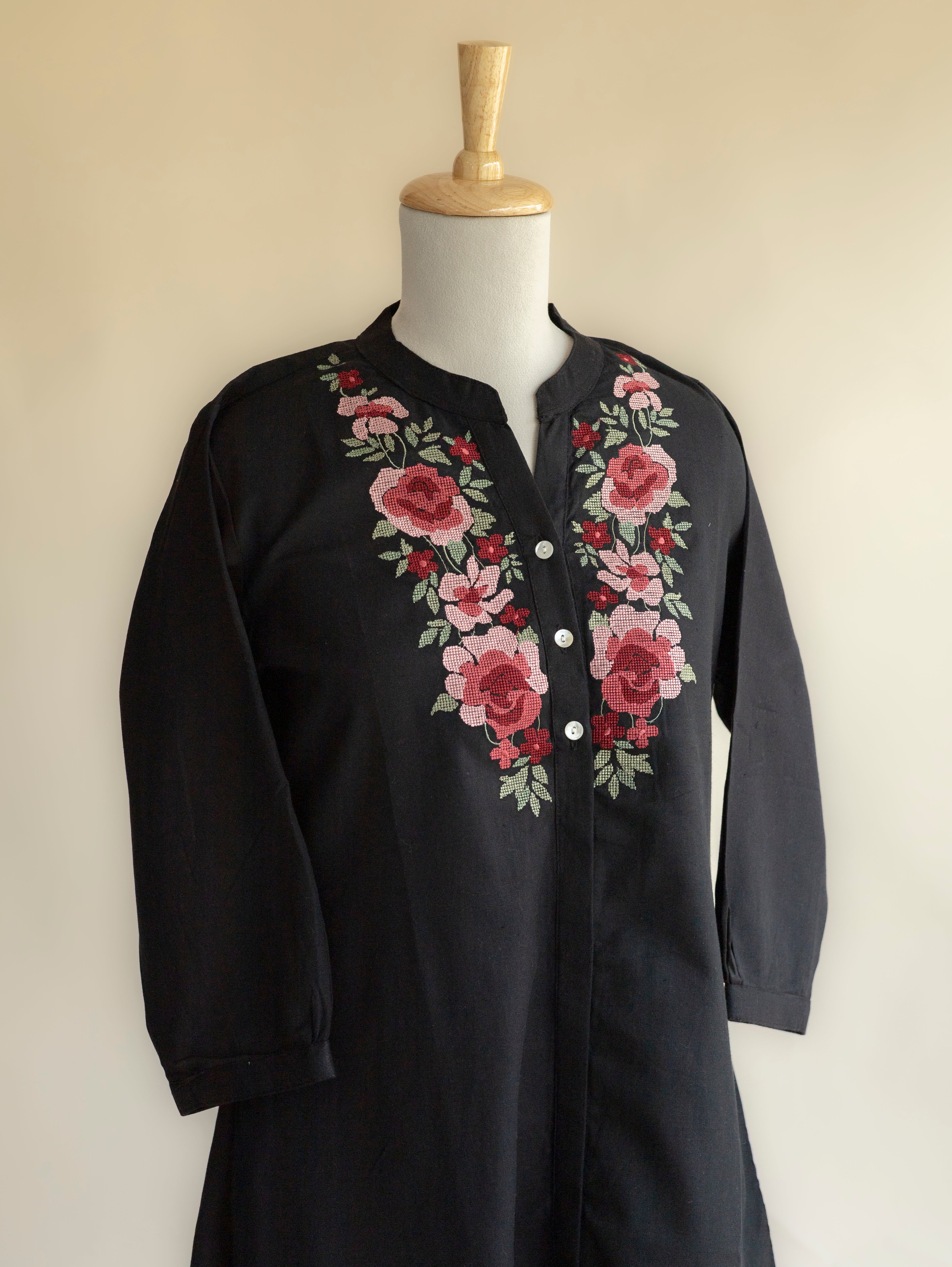 Helma Cotton Embroidered A-Line Kurta