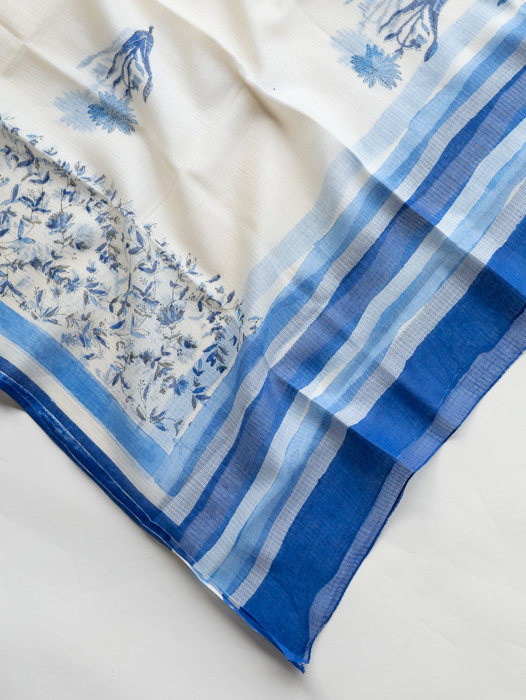 Najma Cotton Mulmul Block Printed Unstitched Suit - 3 Piece