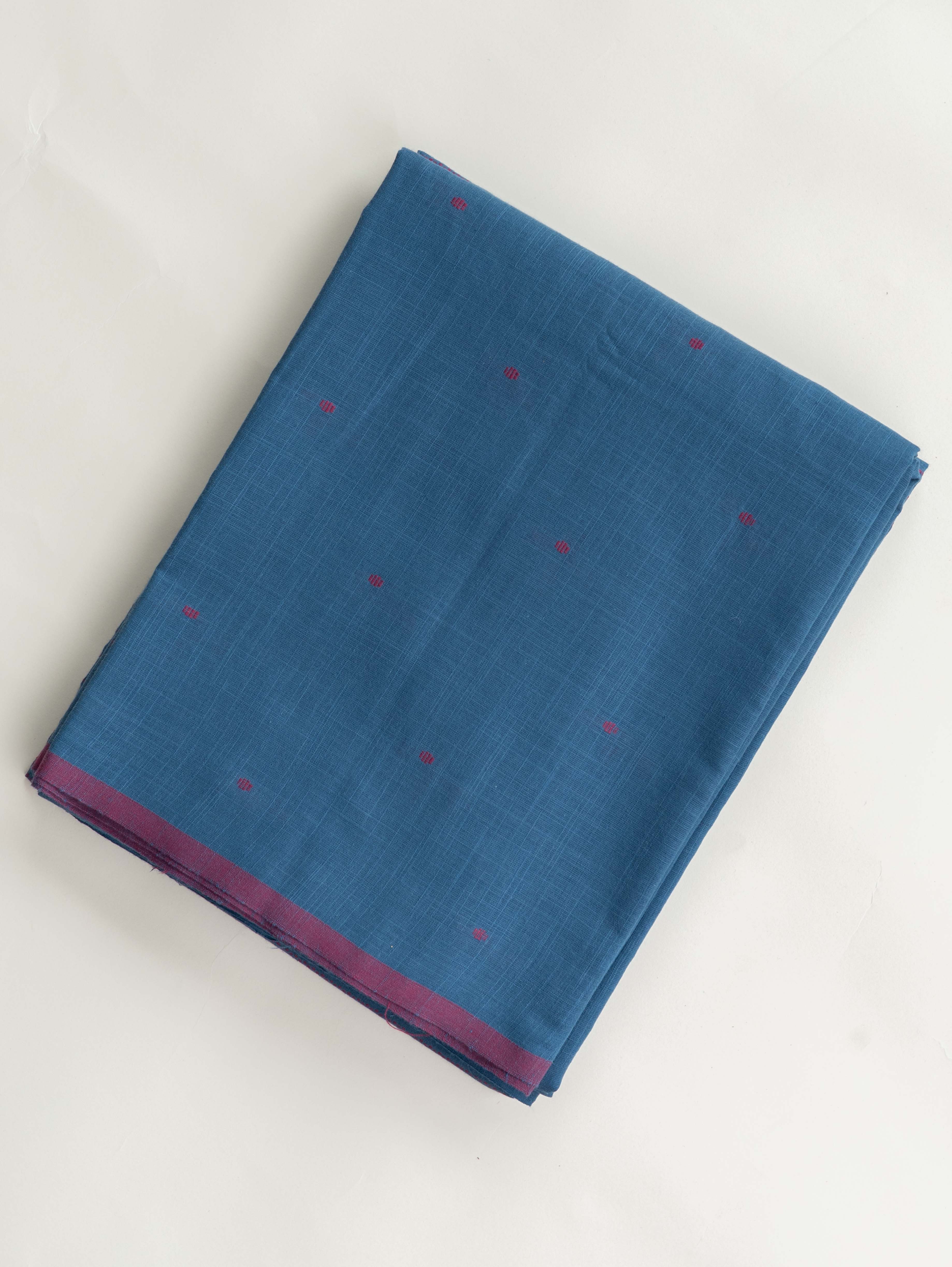 Raniya Cotton Handloom Block Printed Unstitched Suit - 3 Piece