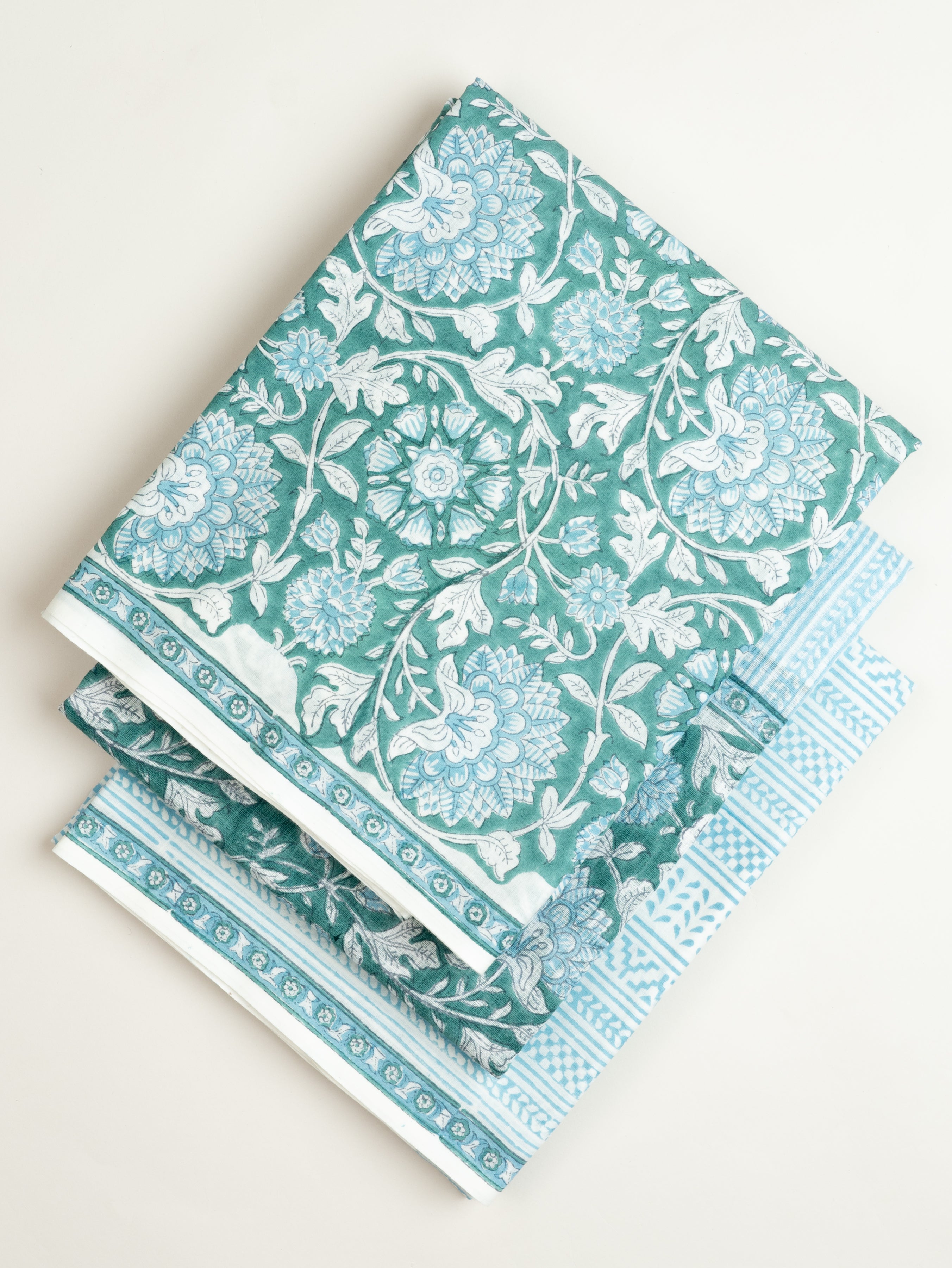Cotton Block Printed Unstitched Suit Set - 3 Piece