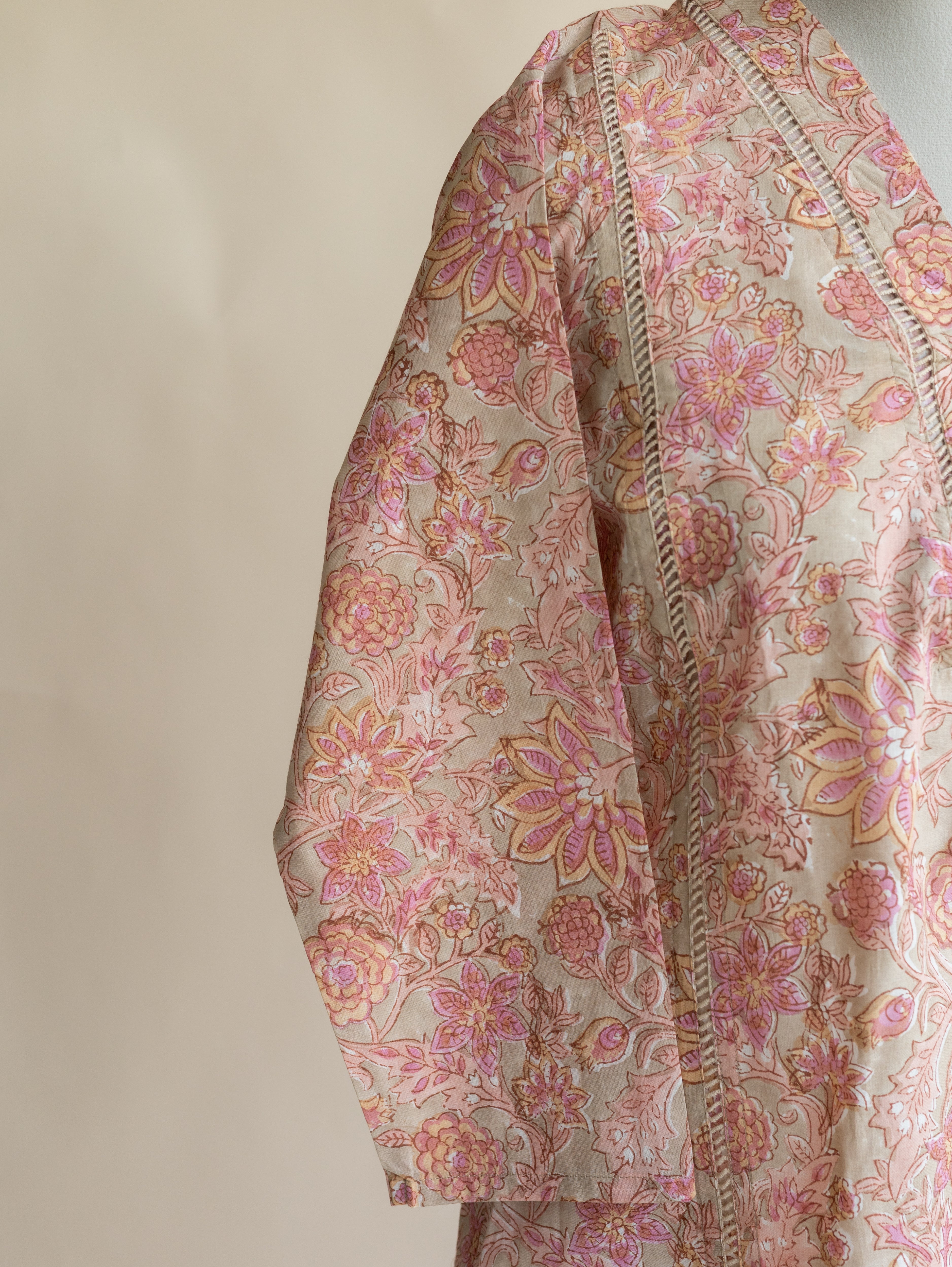Tasmiya Cotton Block Printed A-Line Kurta