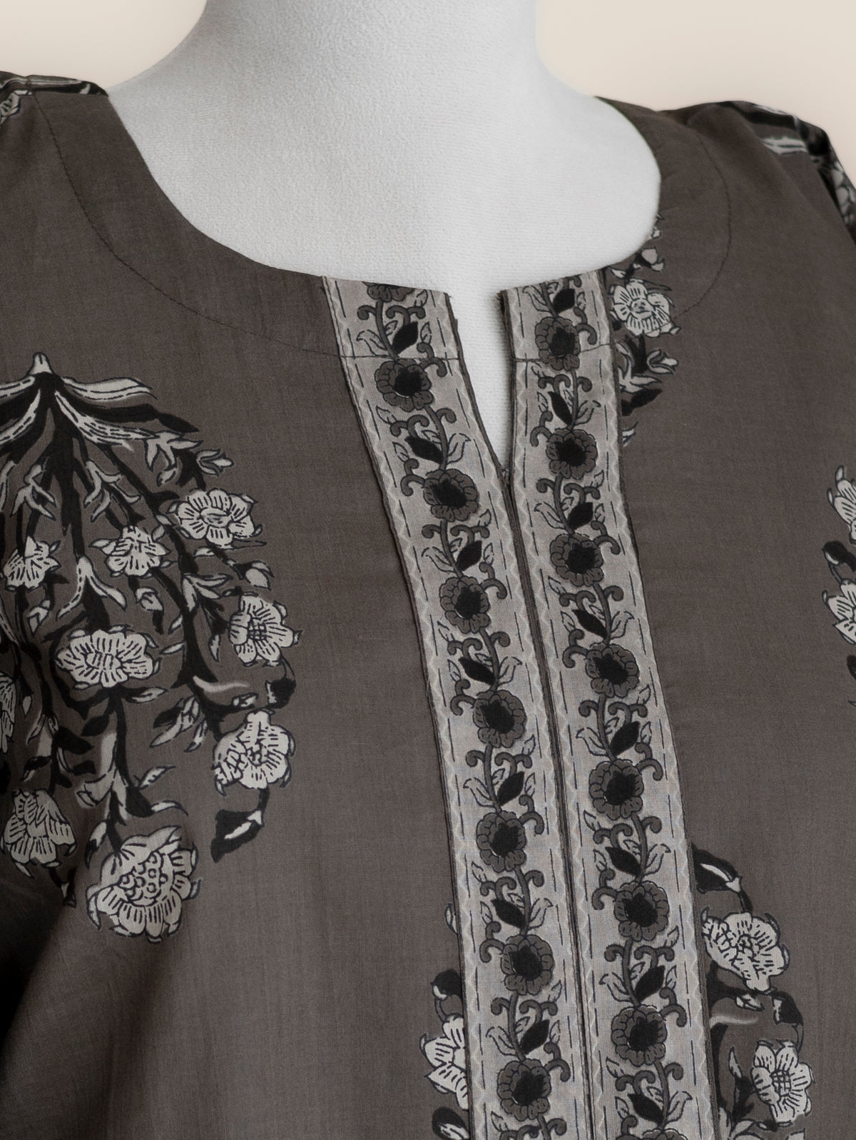 Greesha Cotton Block Printed Straight Kurta